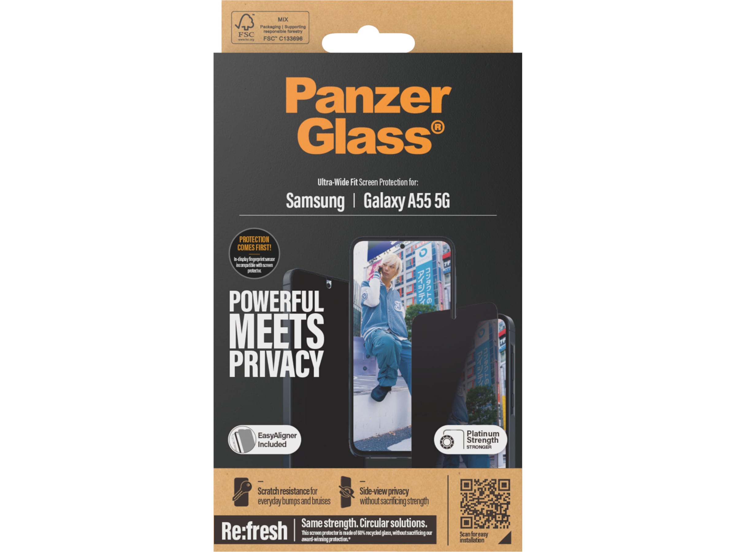 PanzerGlass Galaxy A55 5G Privacy skärmskydd Skärmskydd