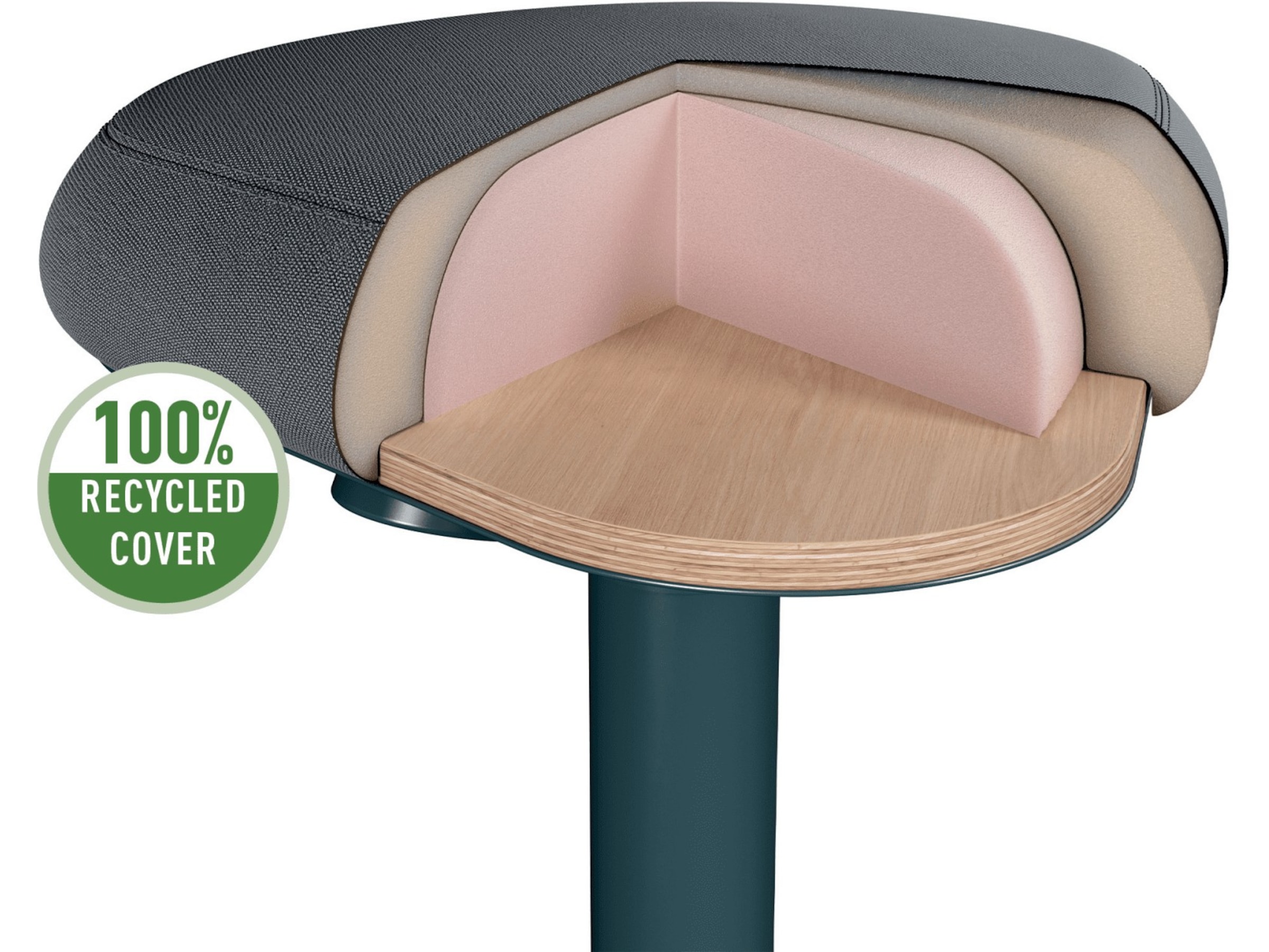 Leitz Ergo Active Balance stol med komfortsits (mörkgrå) Kontorsstolar