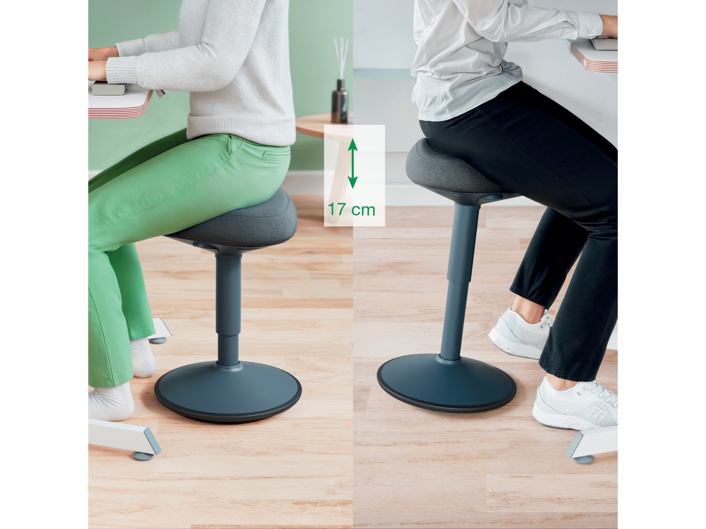 Leitz Ergo Active Balance stol med komfortsits (mörkgrå) Kontorsstolar