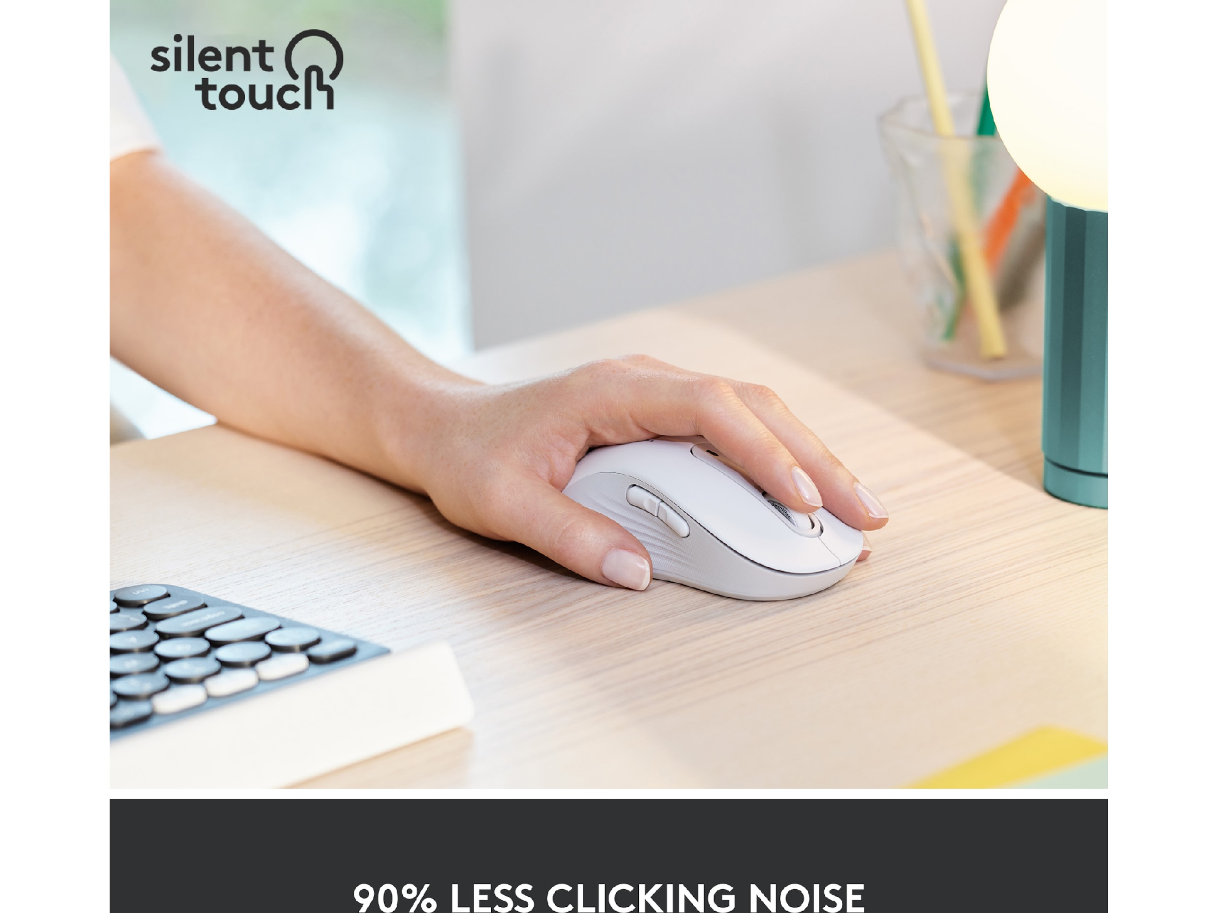 Logitech Signature M650 Large trådlös mus Offwhite Mus