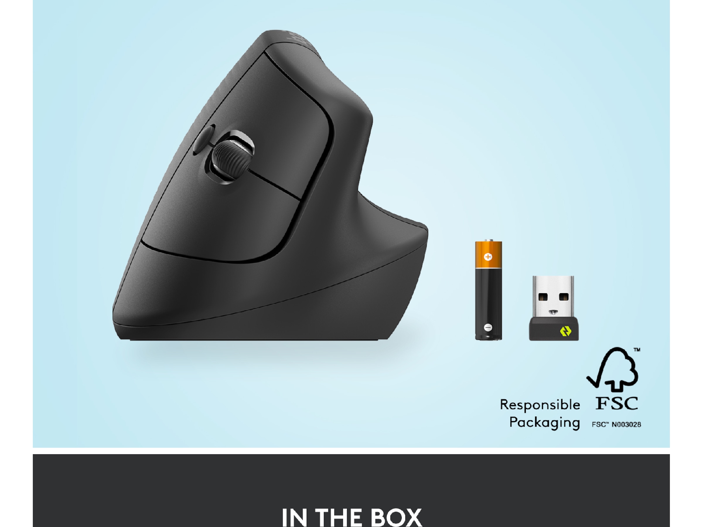 Logitech Lift Vertikal mus (graphite) Mus