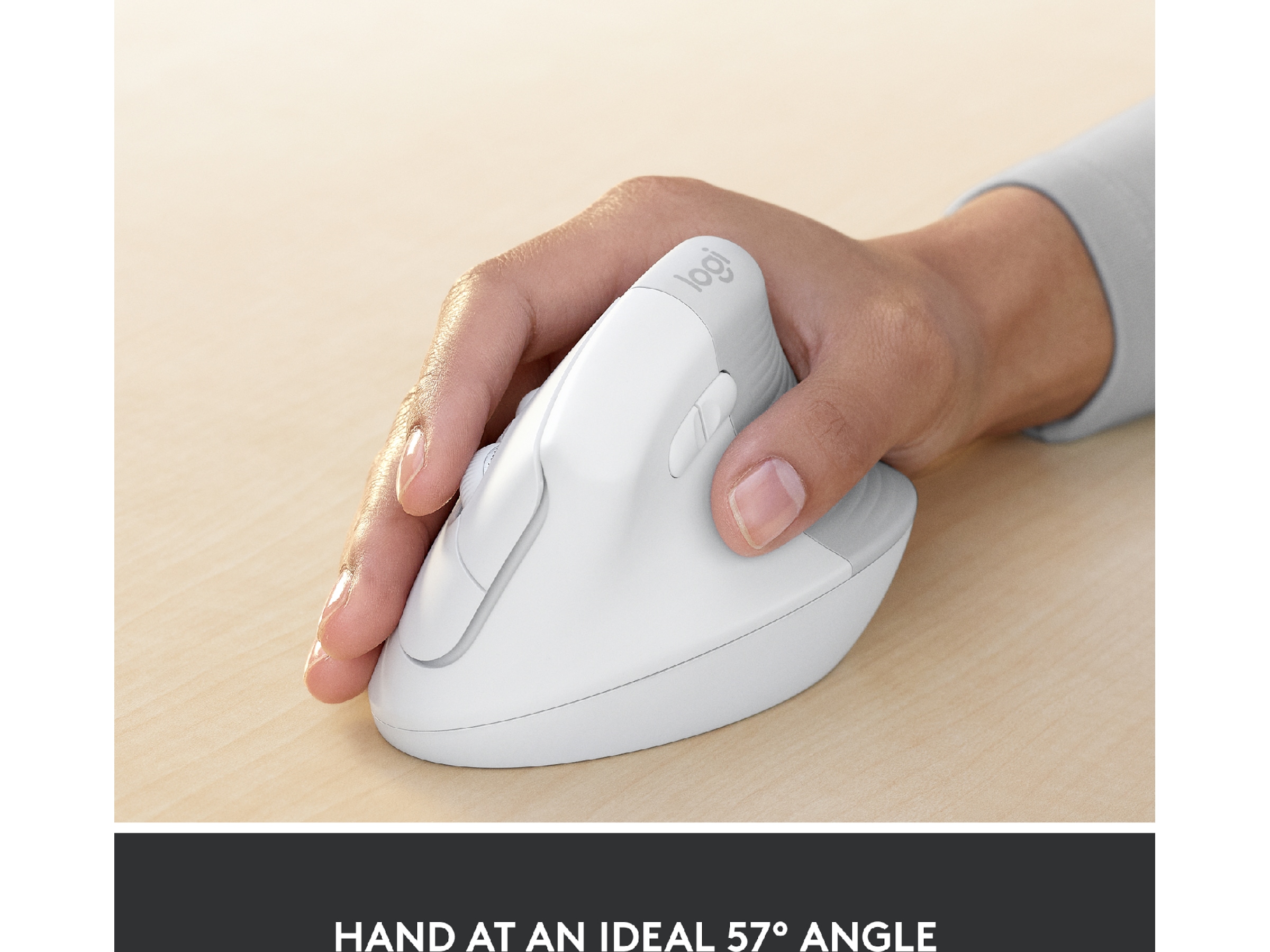 Logitech Lift Vertikal Business mus (off-white) Mus