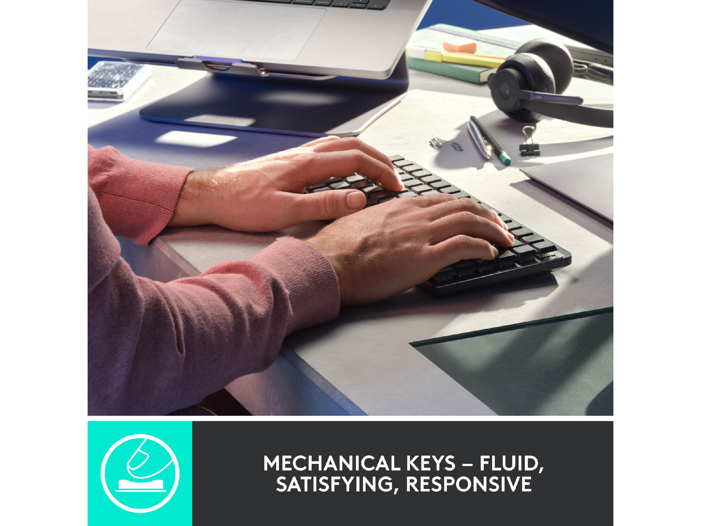 Logitech MX Mechanical Mini Minimalist Tactile (graphite) Tangentbord