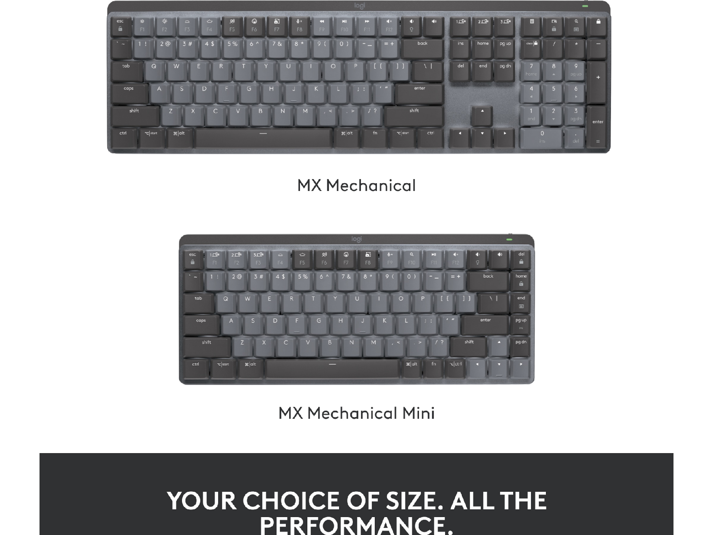 Logitech MX Mechanical Wireless Tactile (graphite) Tangentbord