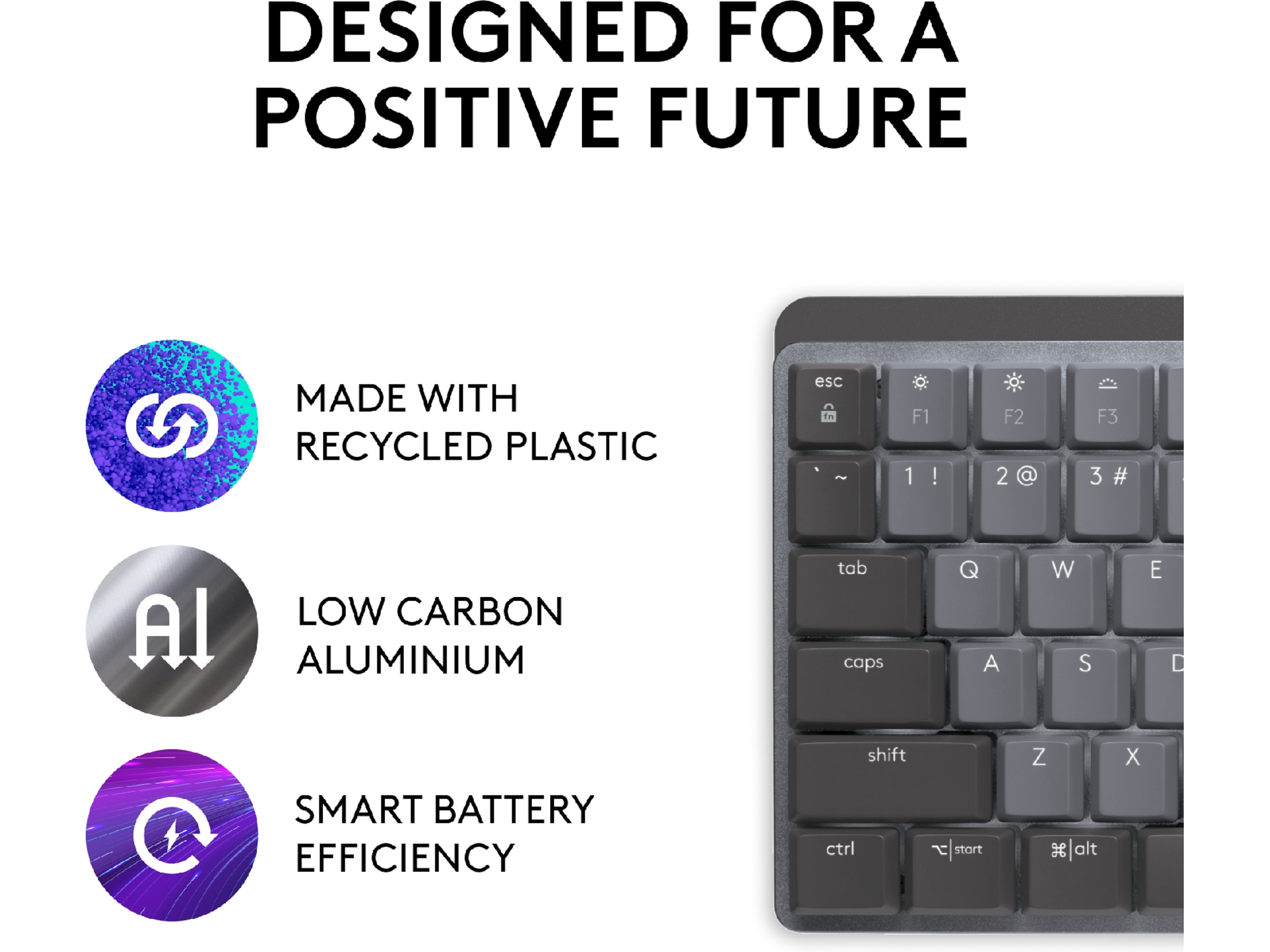 Logitech MX Mechanical Wireless Linear (graphite) Tangentbord