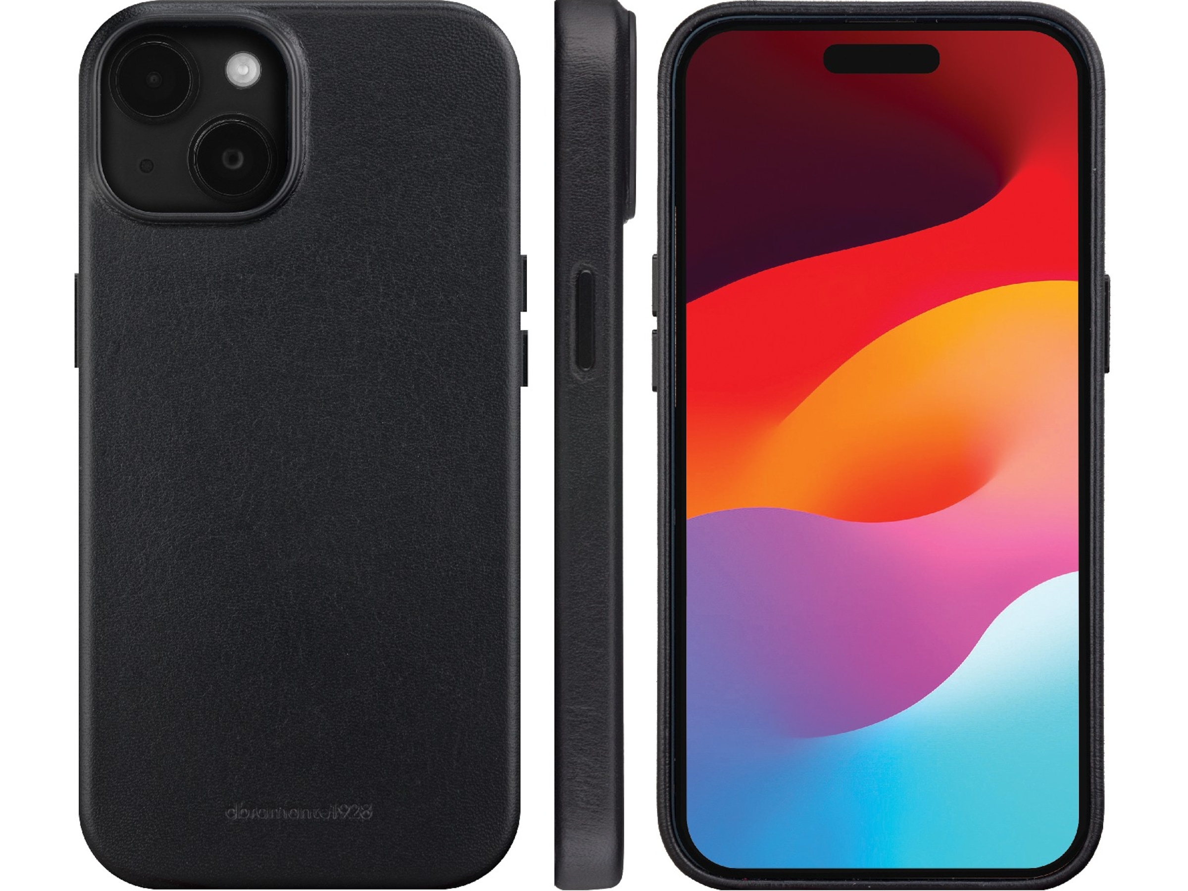 dbramante1928 iPhone 15 Plus Roskilde läderskal (svart) Skydd