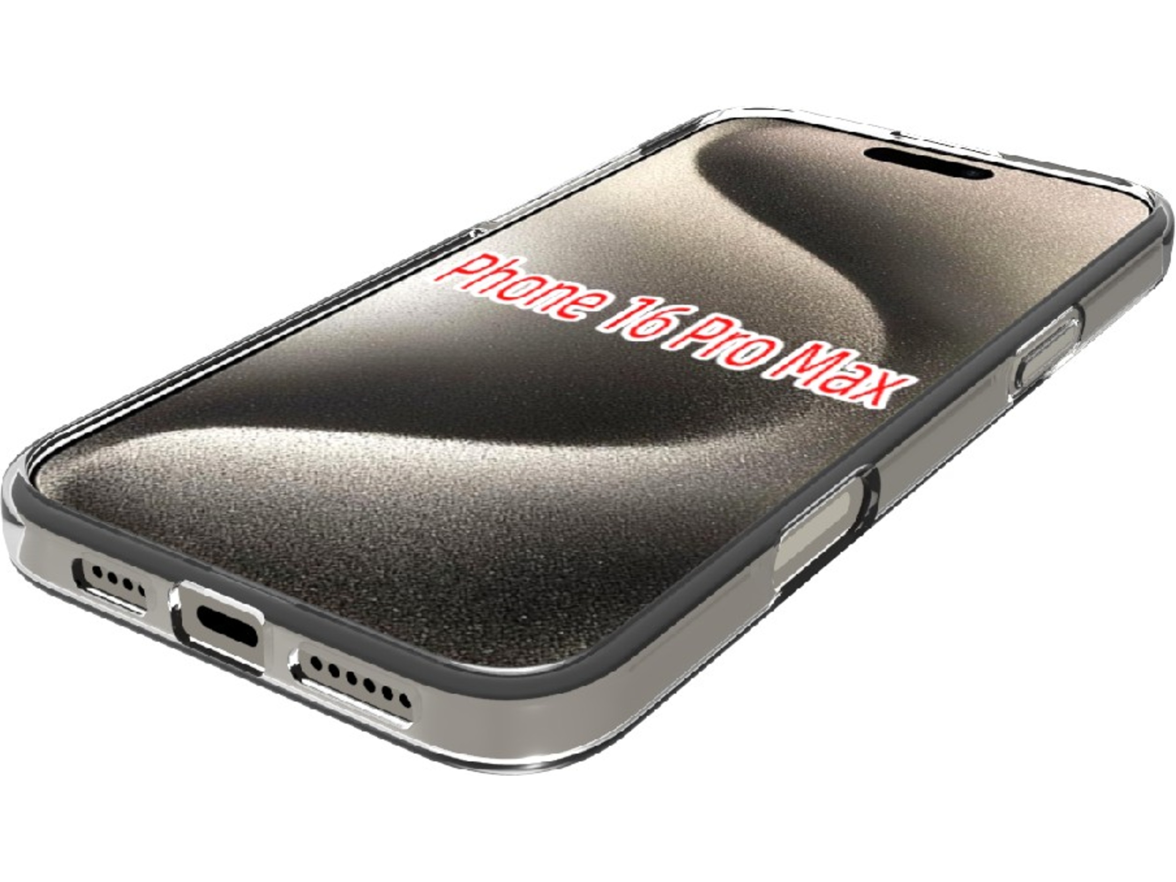 iiglo iPhone 16 Pro Max Silikonskal (transparent) Skydd