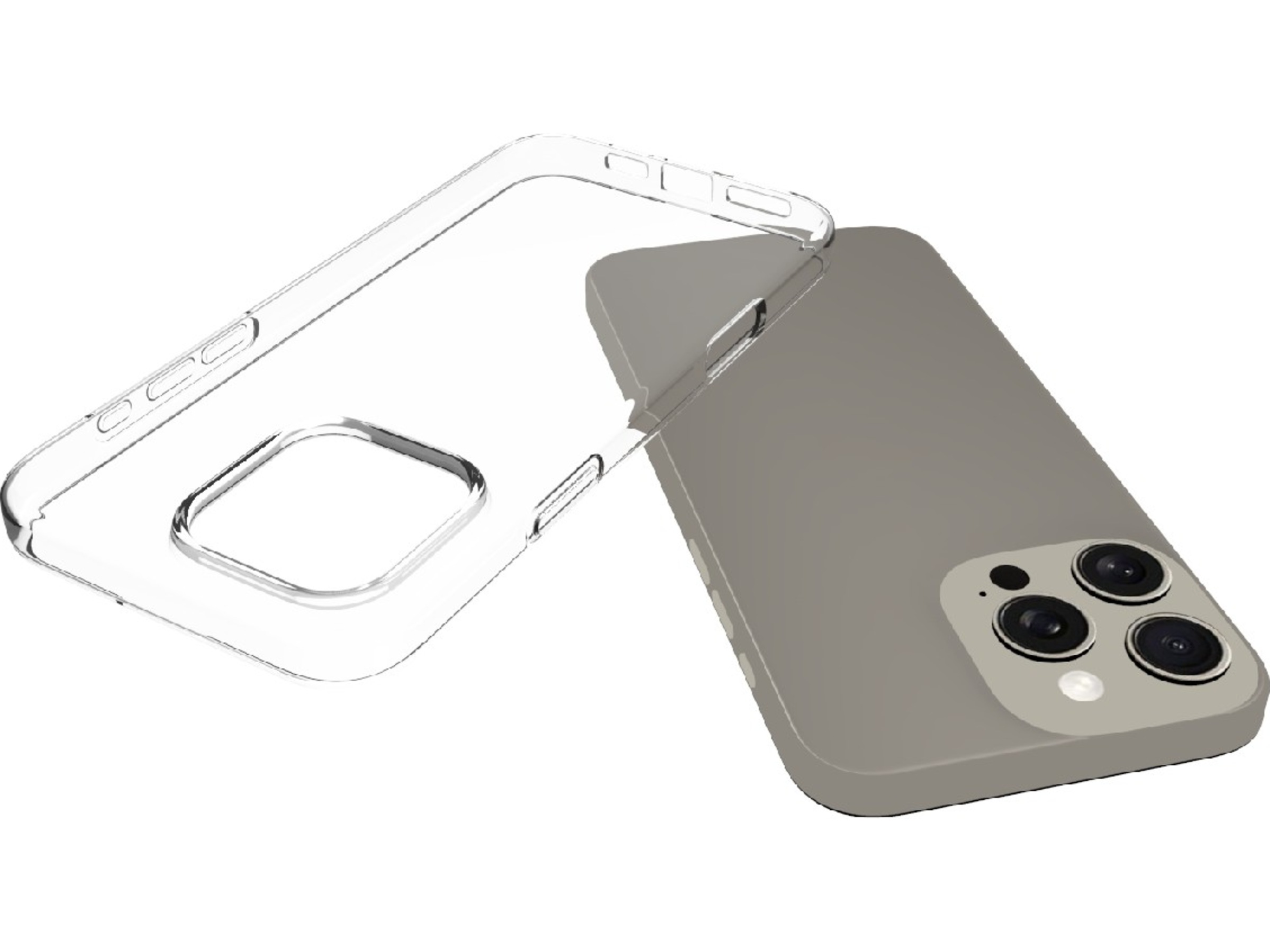 iiglo iPhone 16 Pro Max Silikonskal (transparent) Skydd