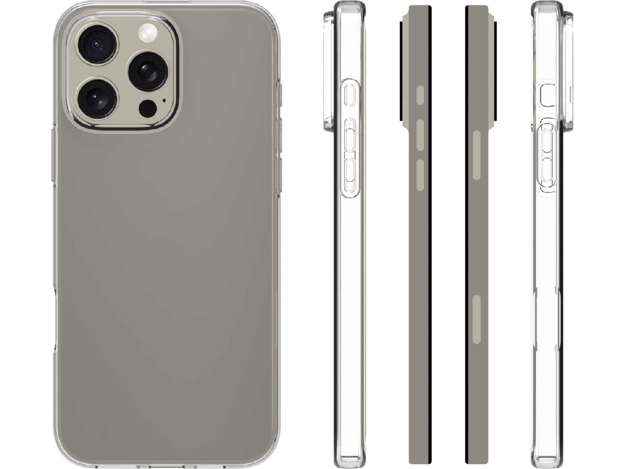 iiglo iPhone 16 Pro Max Silikonskal (transparent) Skydd