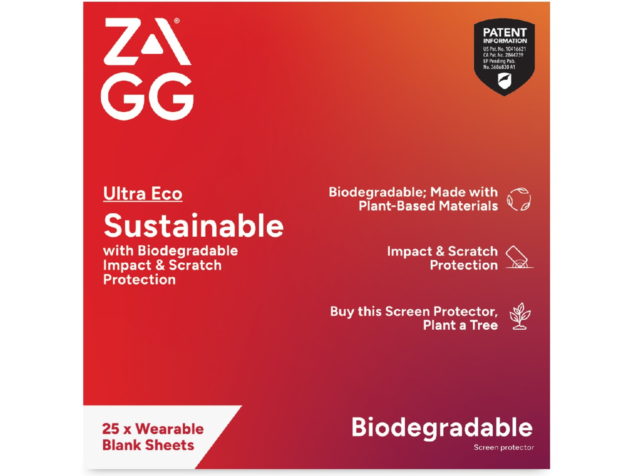 Zagg Ultra ECO Skärmskydd - Wear Skärmskydd