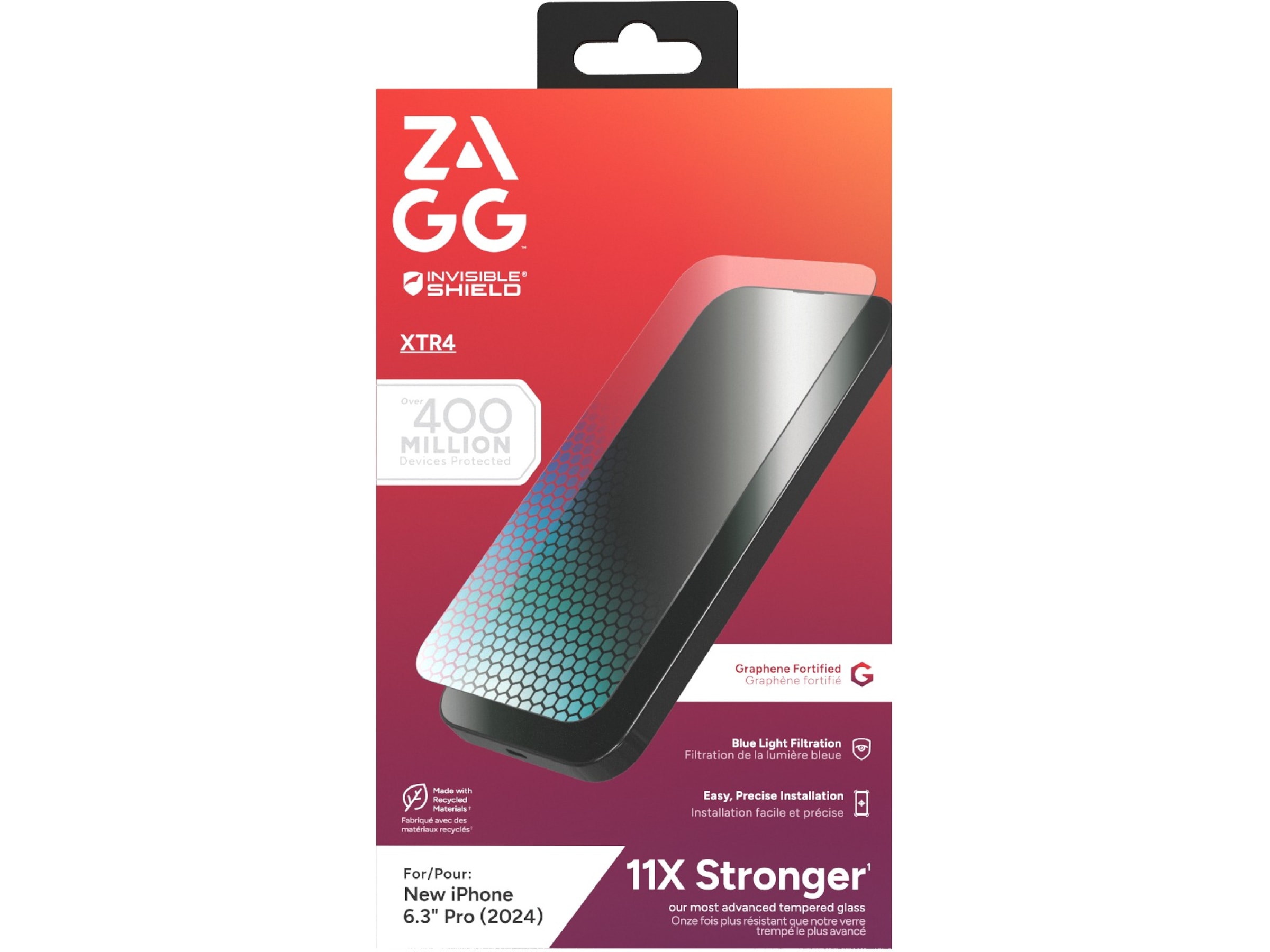 InvisibleShield Glass XTR4 iPhone 16 Pro Skärmskydd Skärmskydd