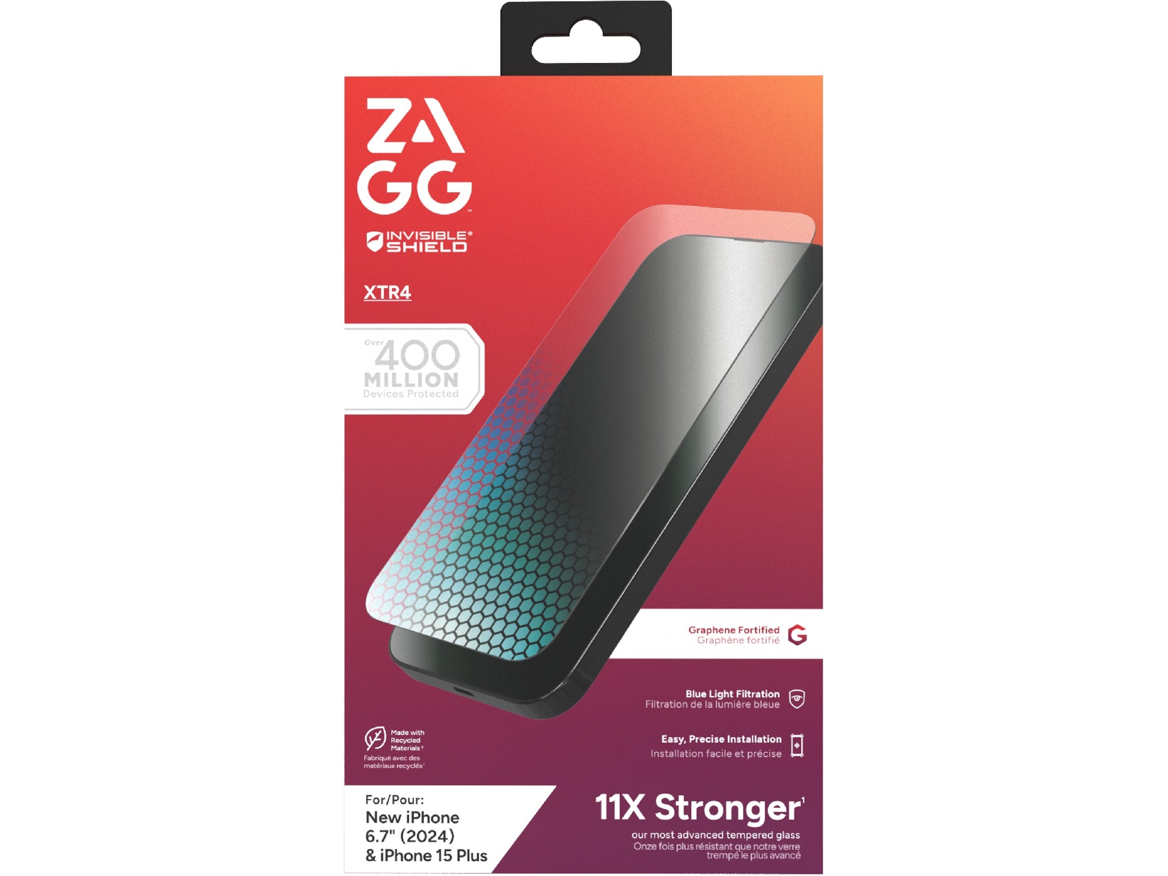 InvisibleShield Glass XTR4 iPhone 16 Plus / 15 Plus Skärmskydd Skärmskydd