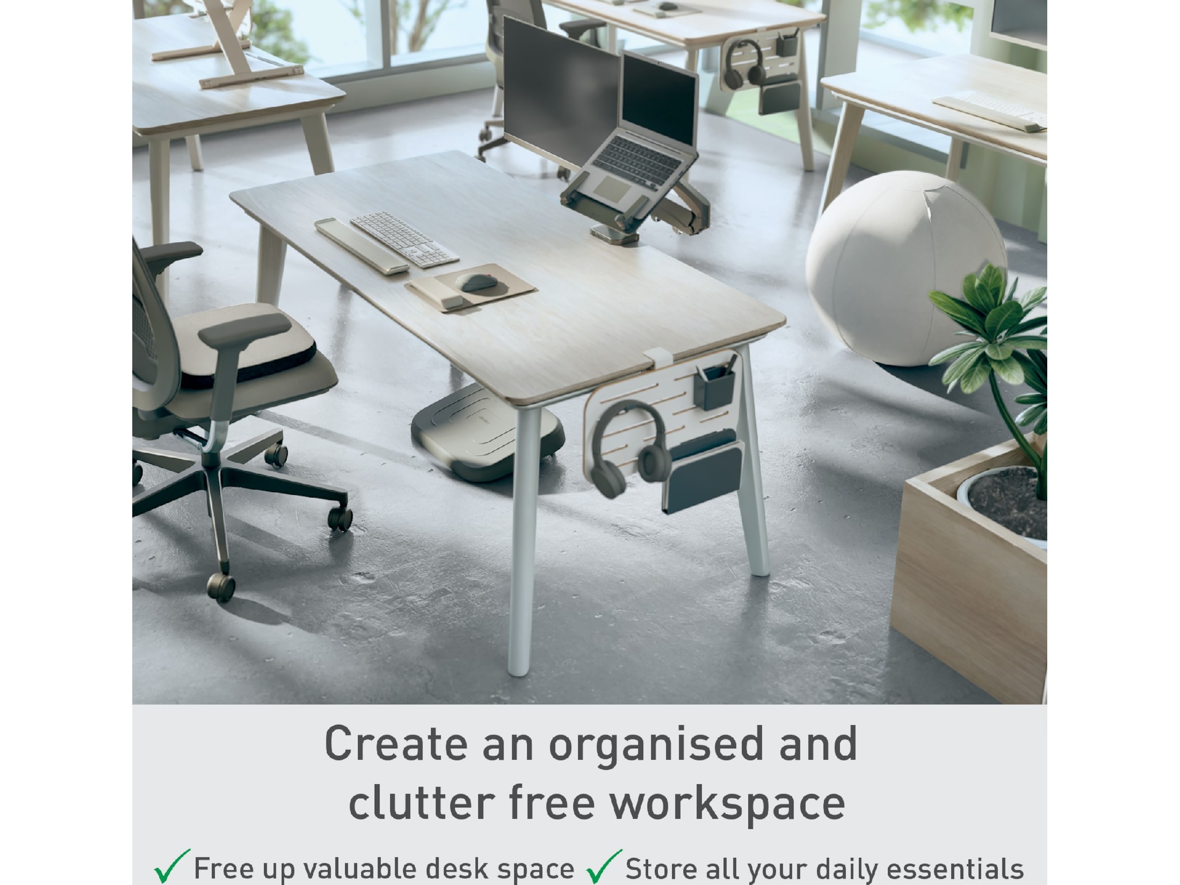 Leitz Ergo Förvaringstavla för skrivbord, Liten 42x25 cm Monteringstavlor