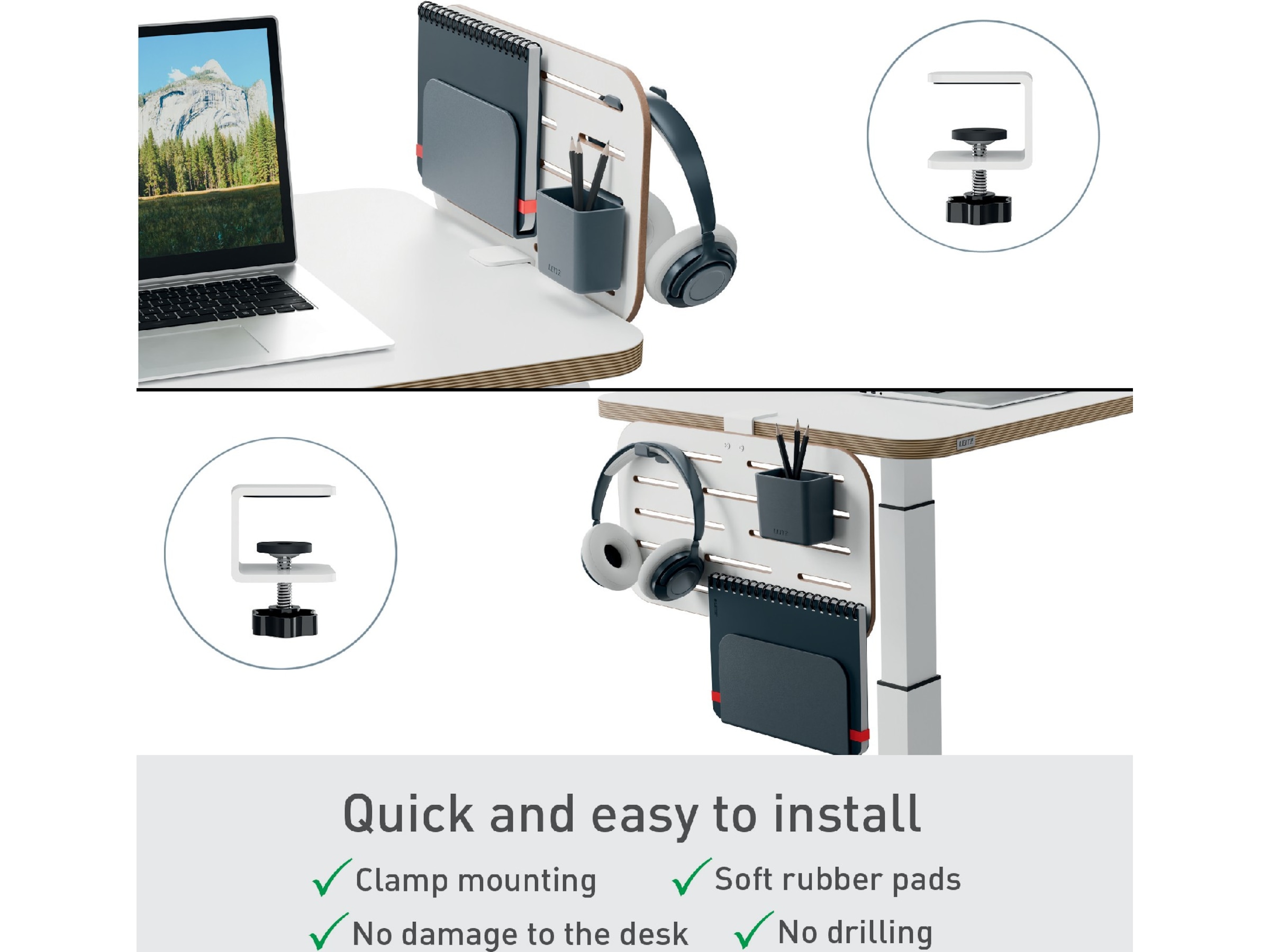 Leitz Ergo Förvaringstavla för skrivbord, Liten 42x25 cm Monteringstavlor