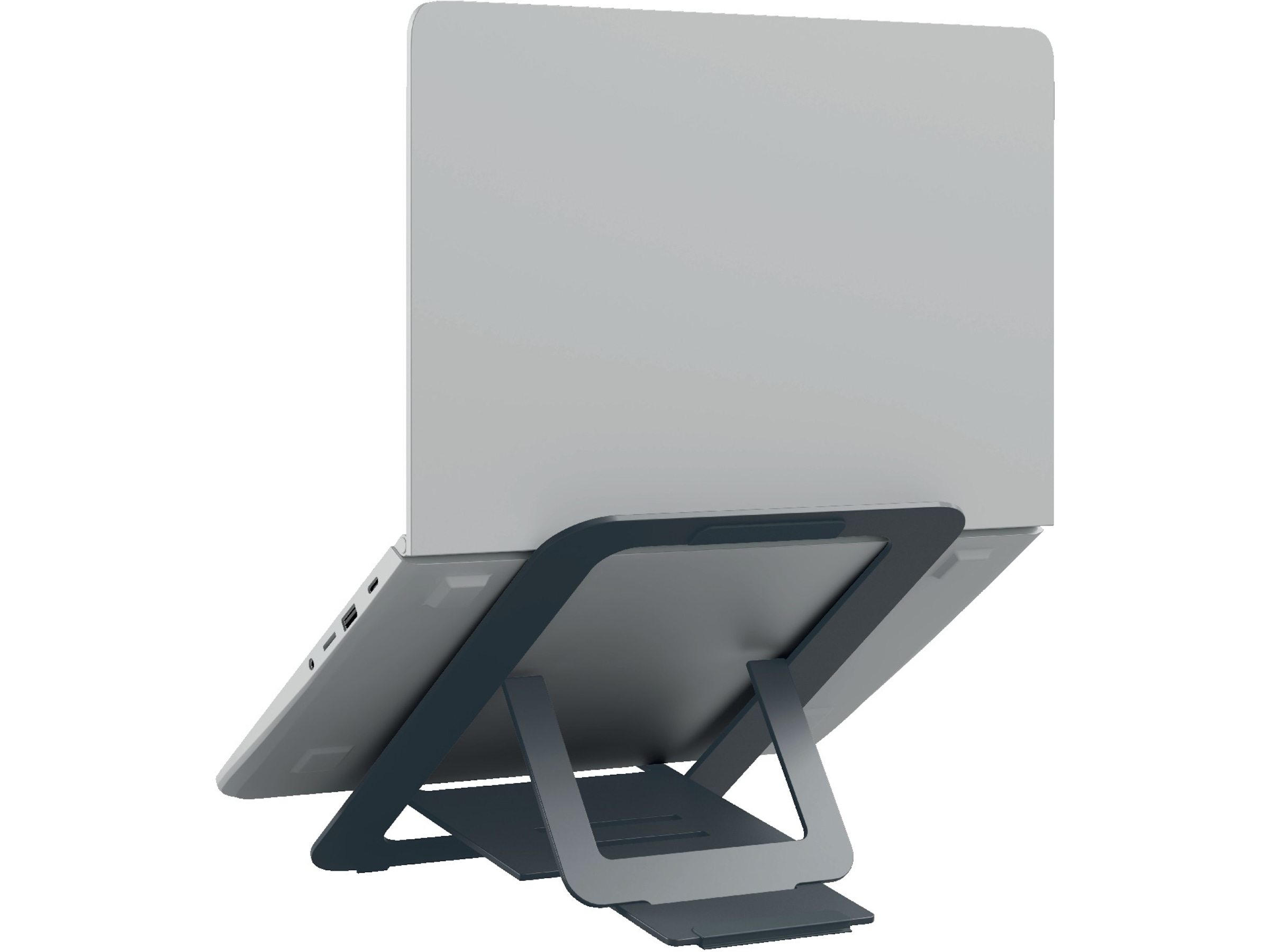 Leitz Ergo Laptopstativ, aluminium ultra-flat justerbart Laptopstativ