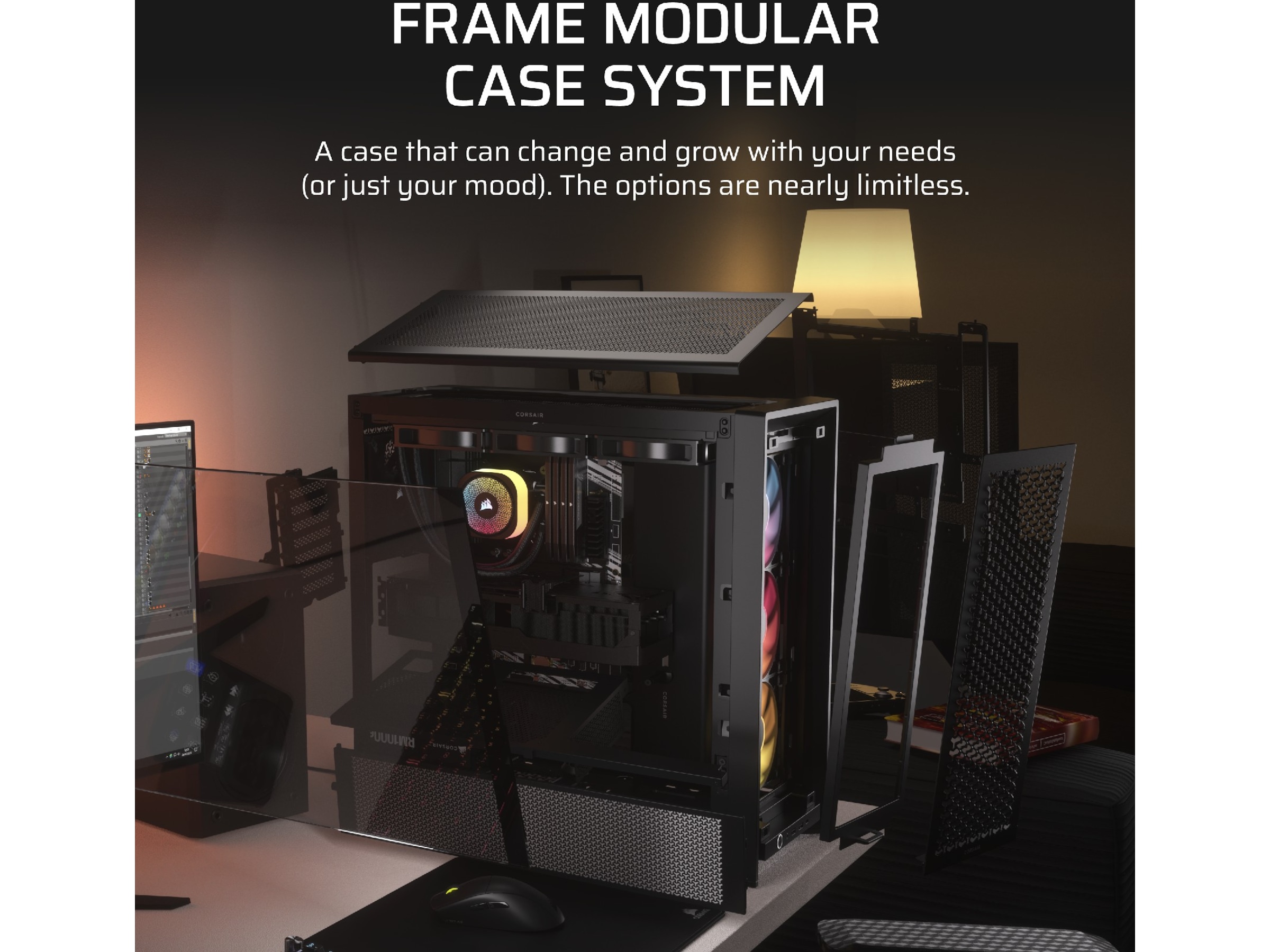 Corsair FRAME 4000D ARGB Mid-Tower (svart) Midi tower