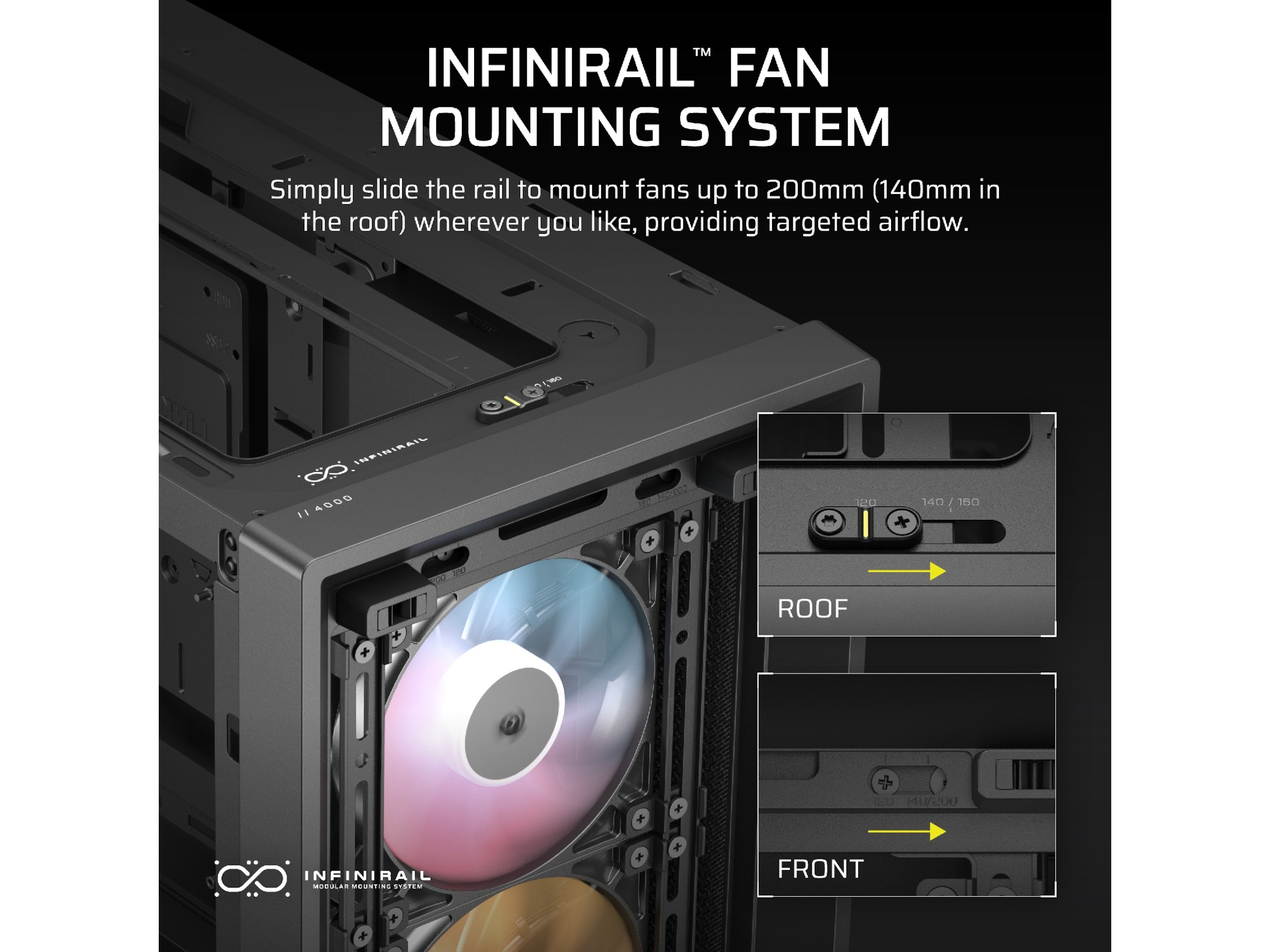 Corsair FRAME 4000D ARGB Mid-Tower (svart) Midi tower