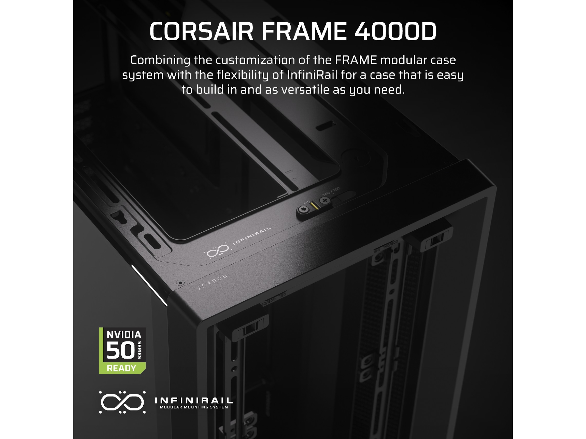 Corsair FRAME 4000D Mid-Tower (svart) Midi tower