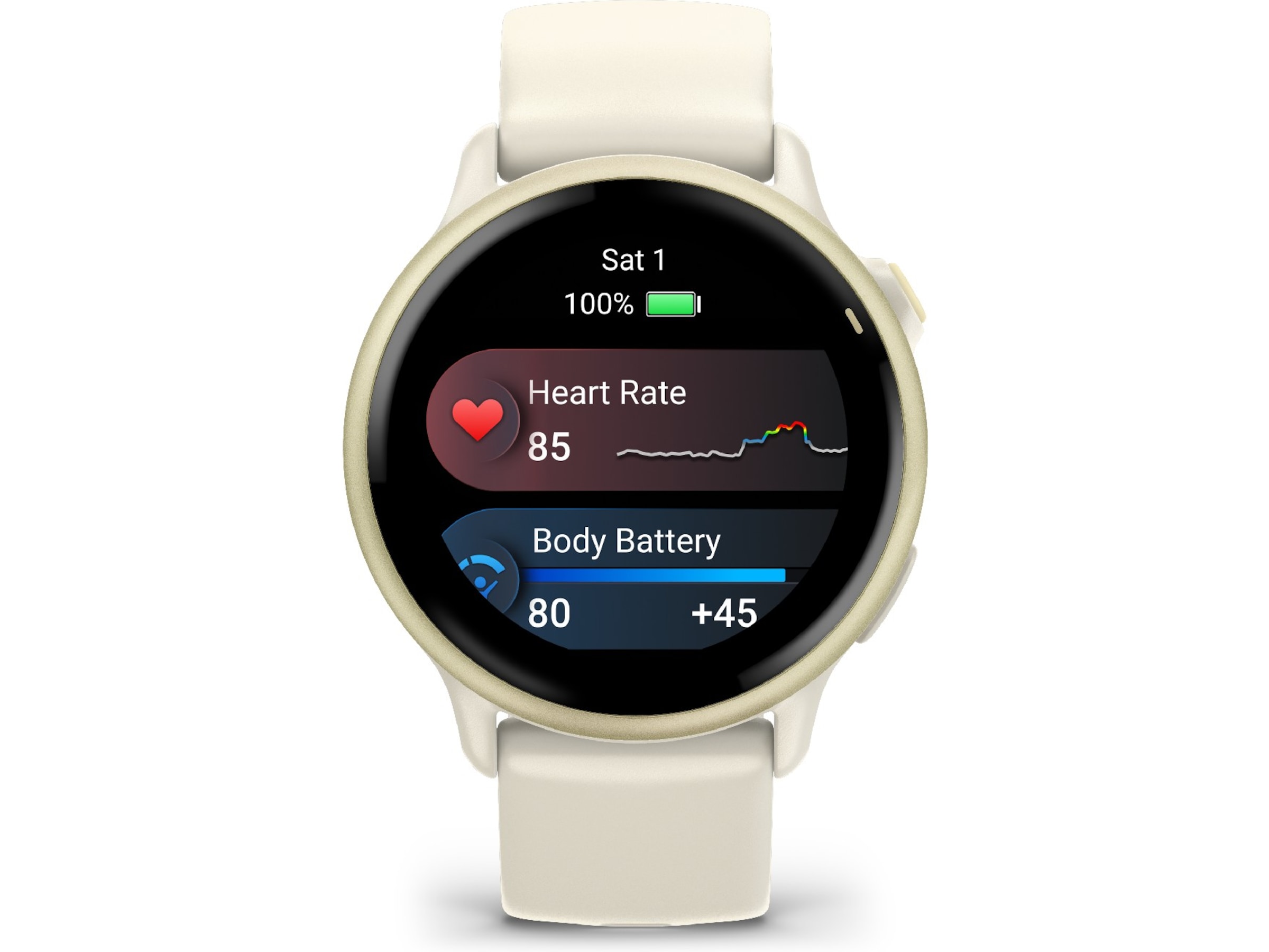 Garmin Vivoactive 6 AMOLED 42mm GPS (bone/lunar gold) Smartwatches