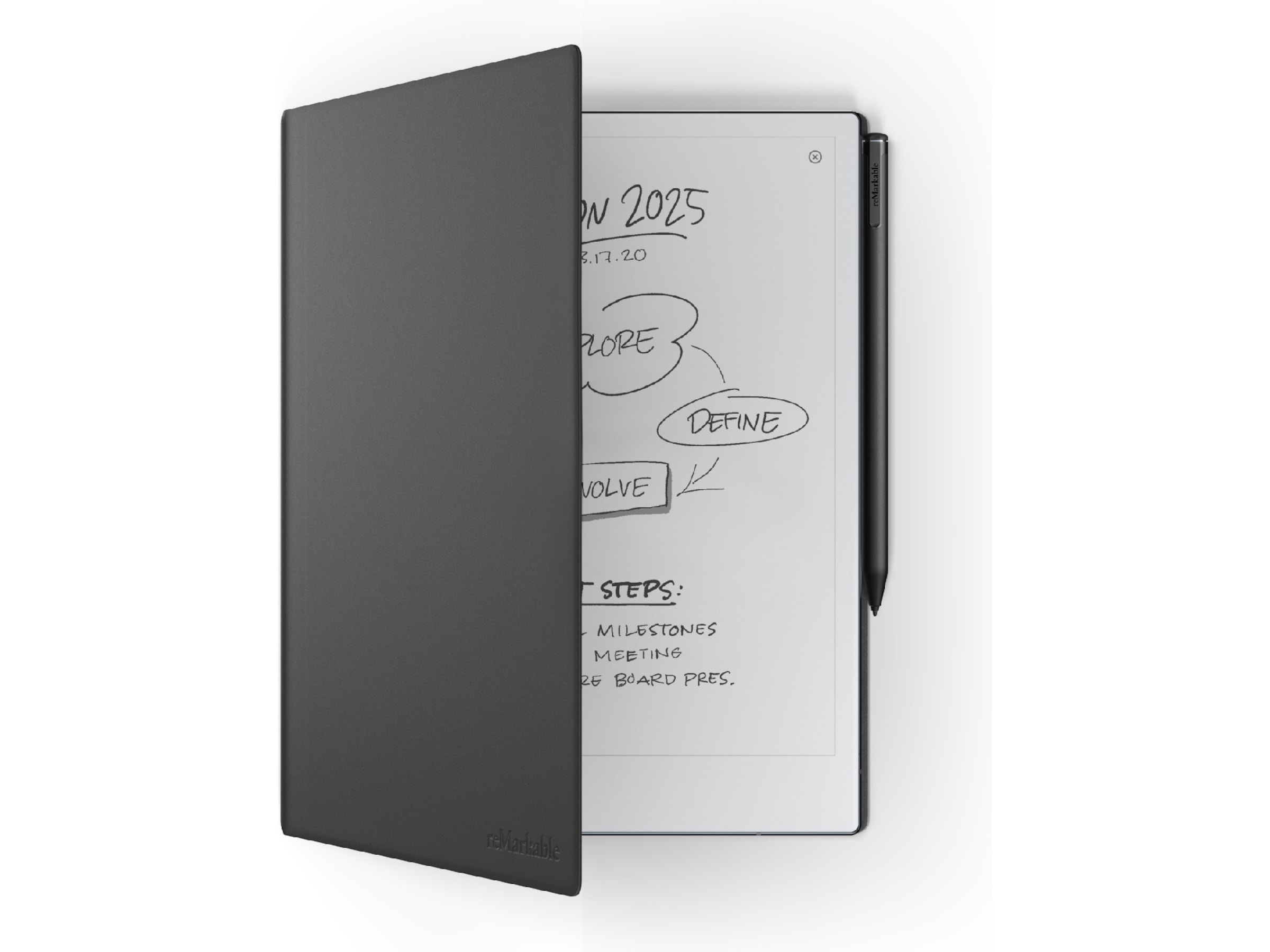 reMarkable 2 10,3" 8 GB inkl. Marker Plus och Book Folio (svart läder) Digitala anteckningsblock och tillbehör