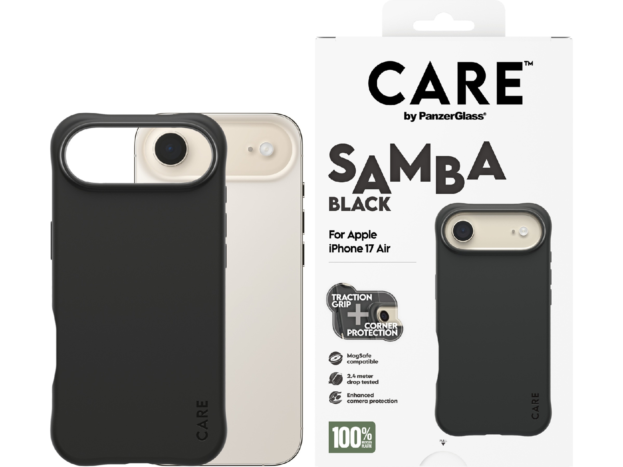 PanzerGlass CARE iPhone Air Samba Hardcase skal (svart) Skydd