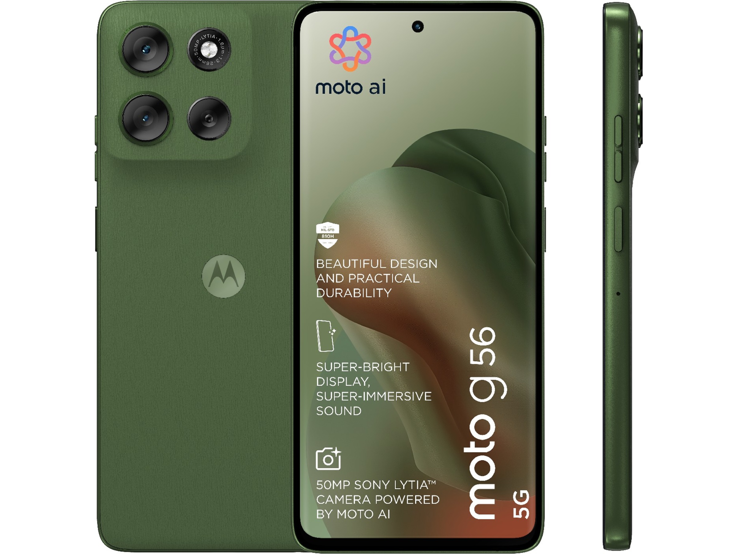 Motorola G56 256GB (dill) Mobiltelefoner