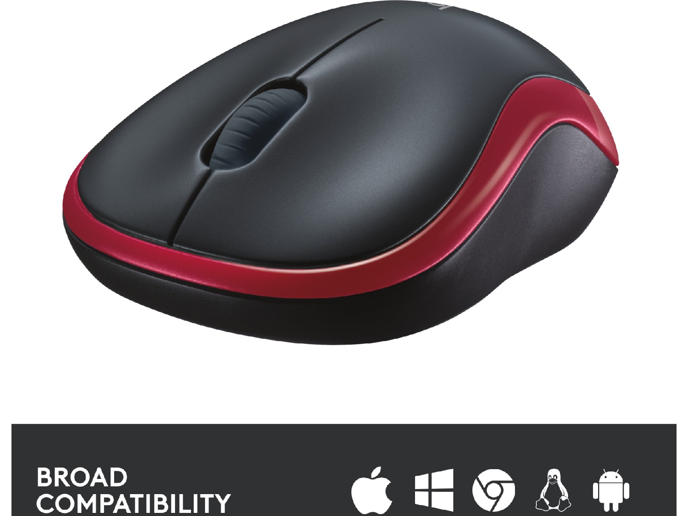 Logitech M185 Trådlös Mus Röd Mus