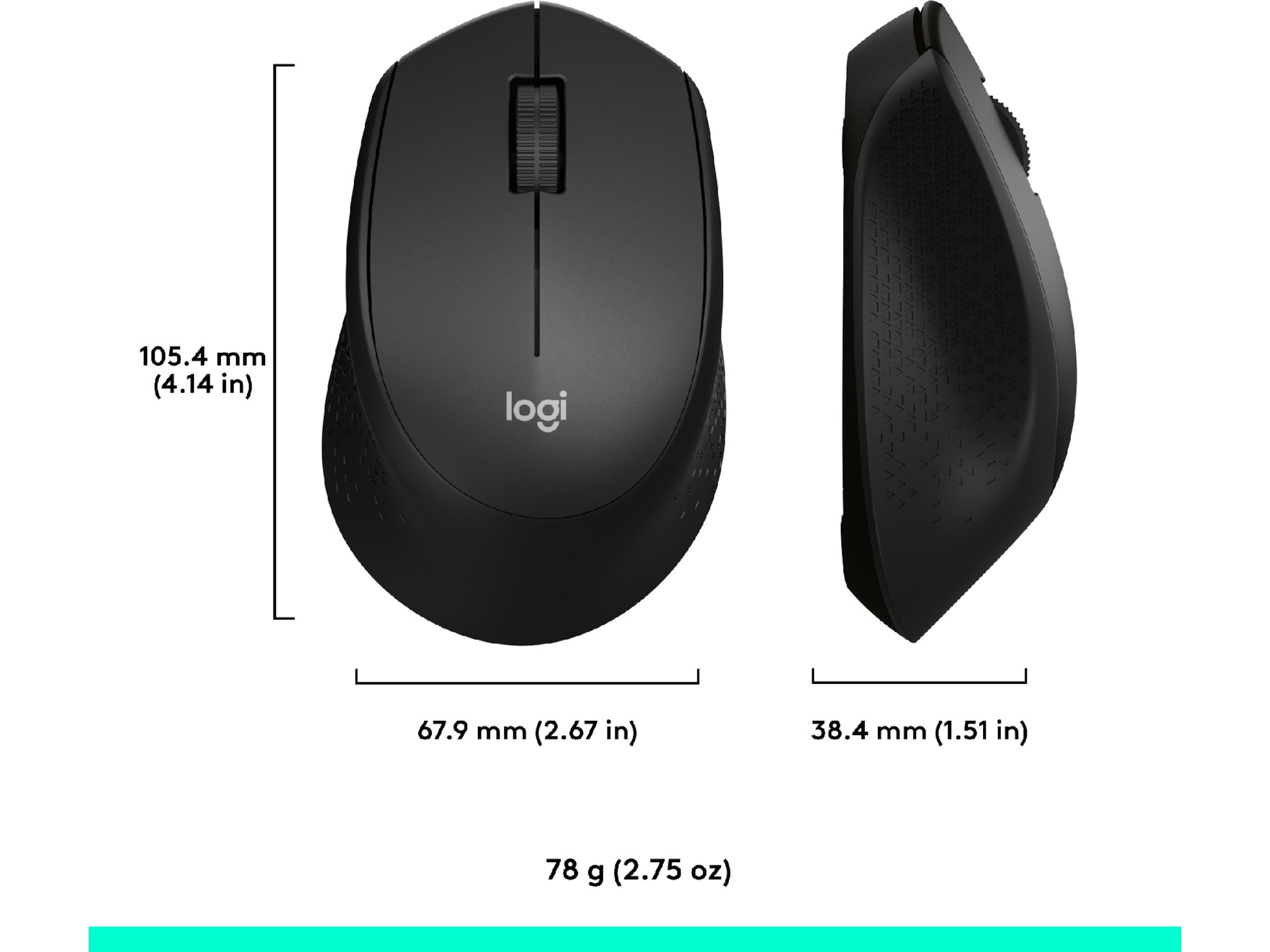 Logitech M330 Silent Plus Trådlös PC mus (svart) Mus