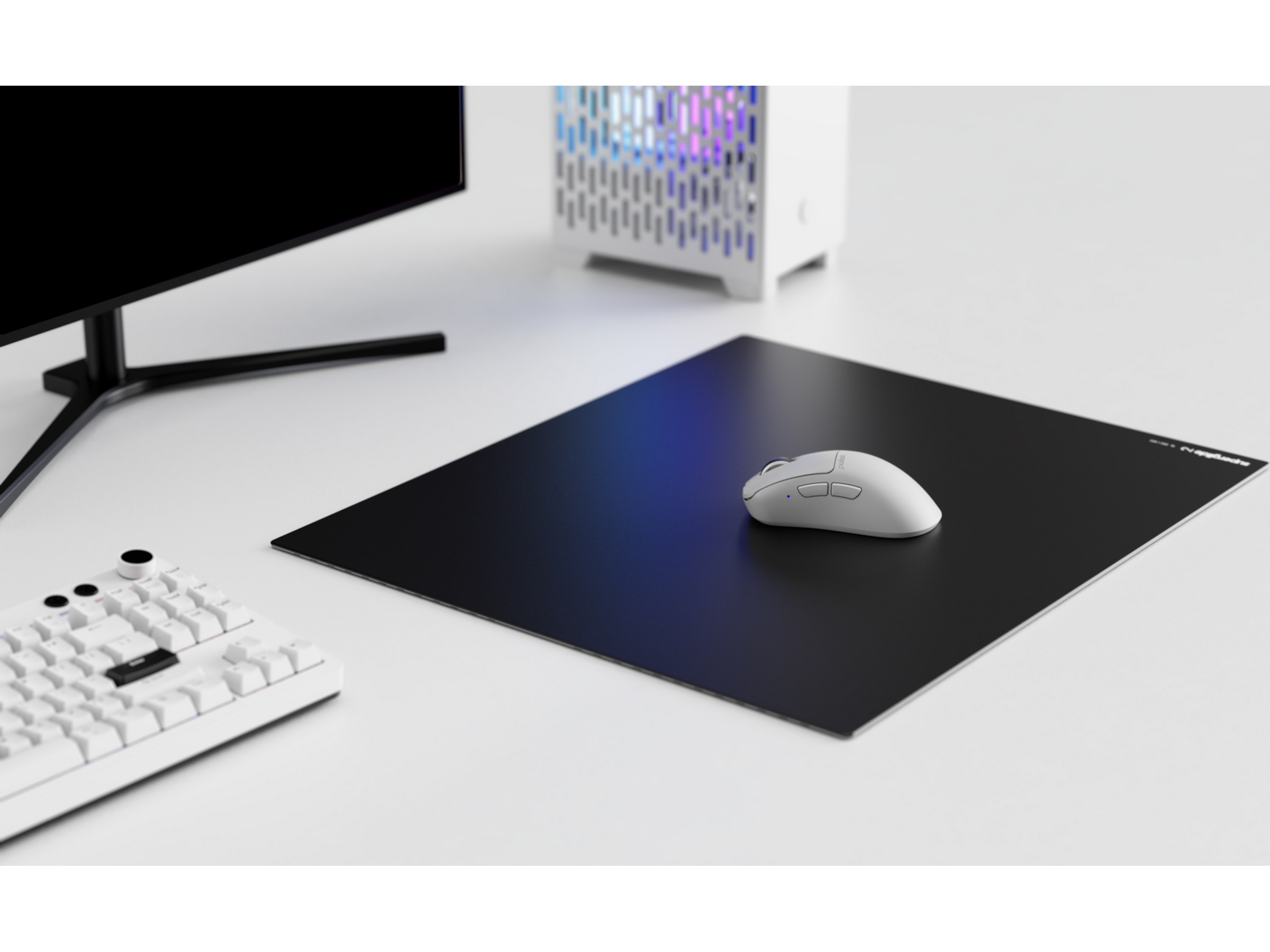 Pulsar Superglide Glass Musematta XL (svart) Gamingmusmatta