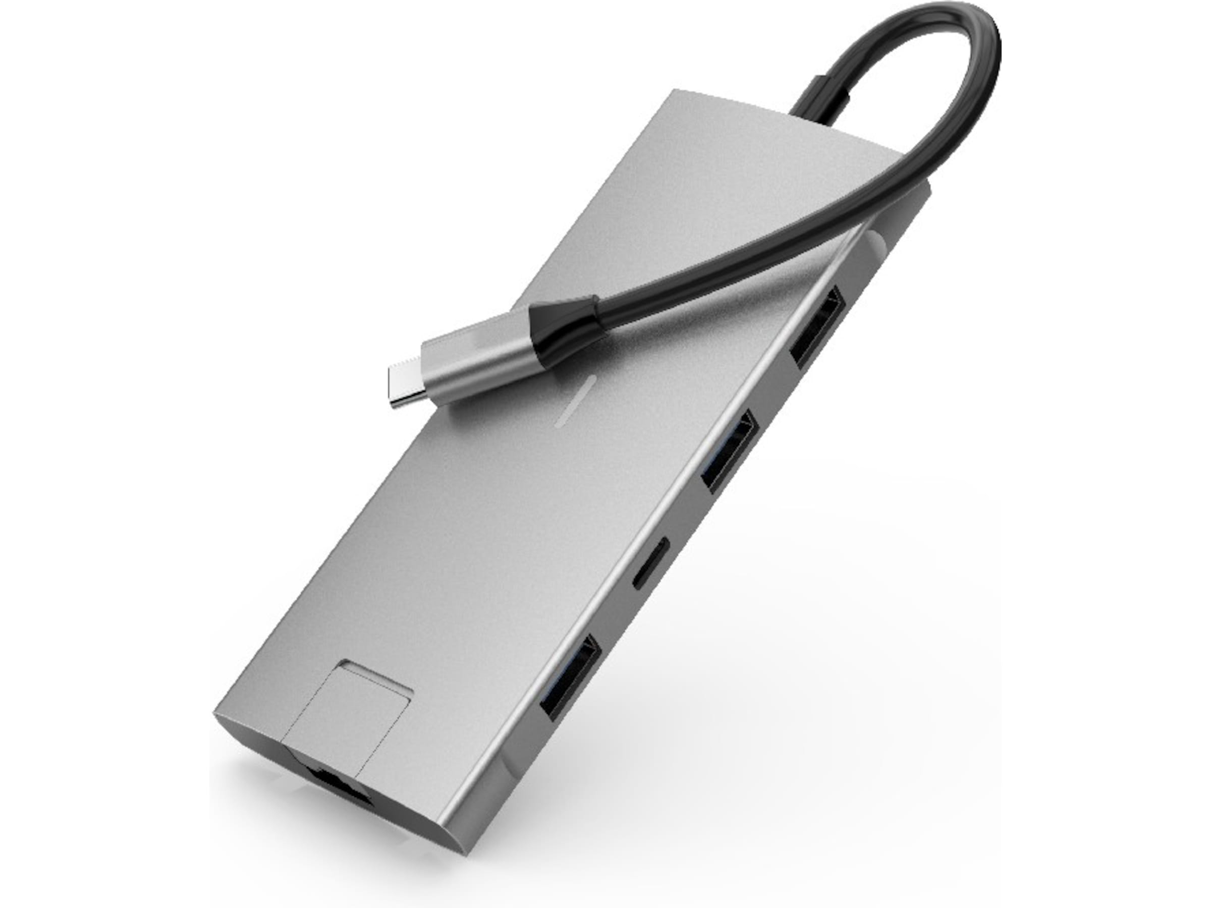 iiglo 8-i-1 Slim MultiPort Docking (ljusgrå) Dockningsstation och USB-hub