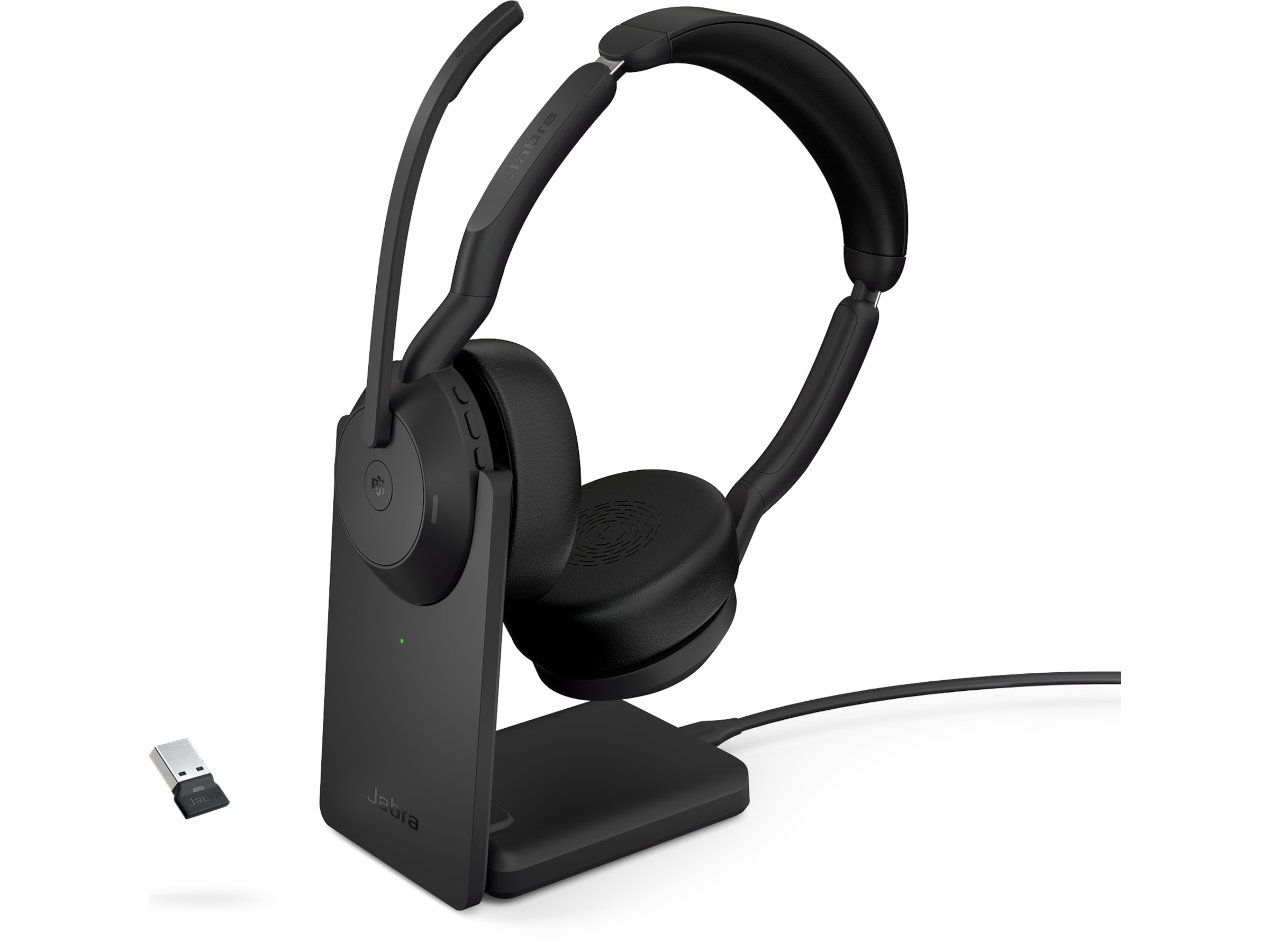Jabra Evolve2 55 Link380a MS Teams Stereo Stand Headset trådlöst