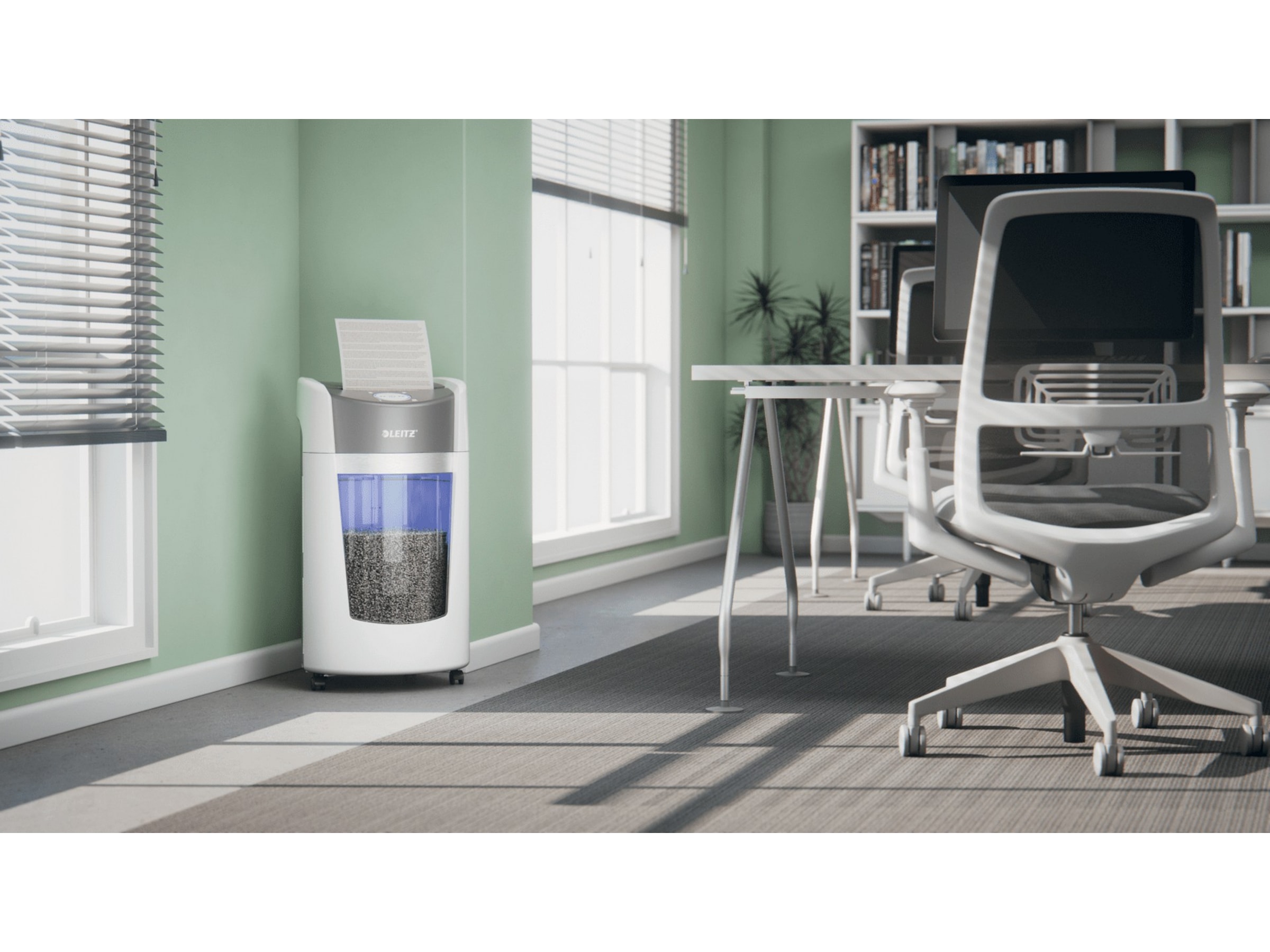 Leitz Dokumentförstörare IQ OptiMax Office Micro Cut Säkerhetsklass P5 Dokumentförstörare