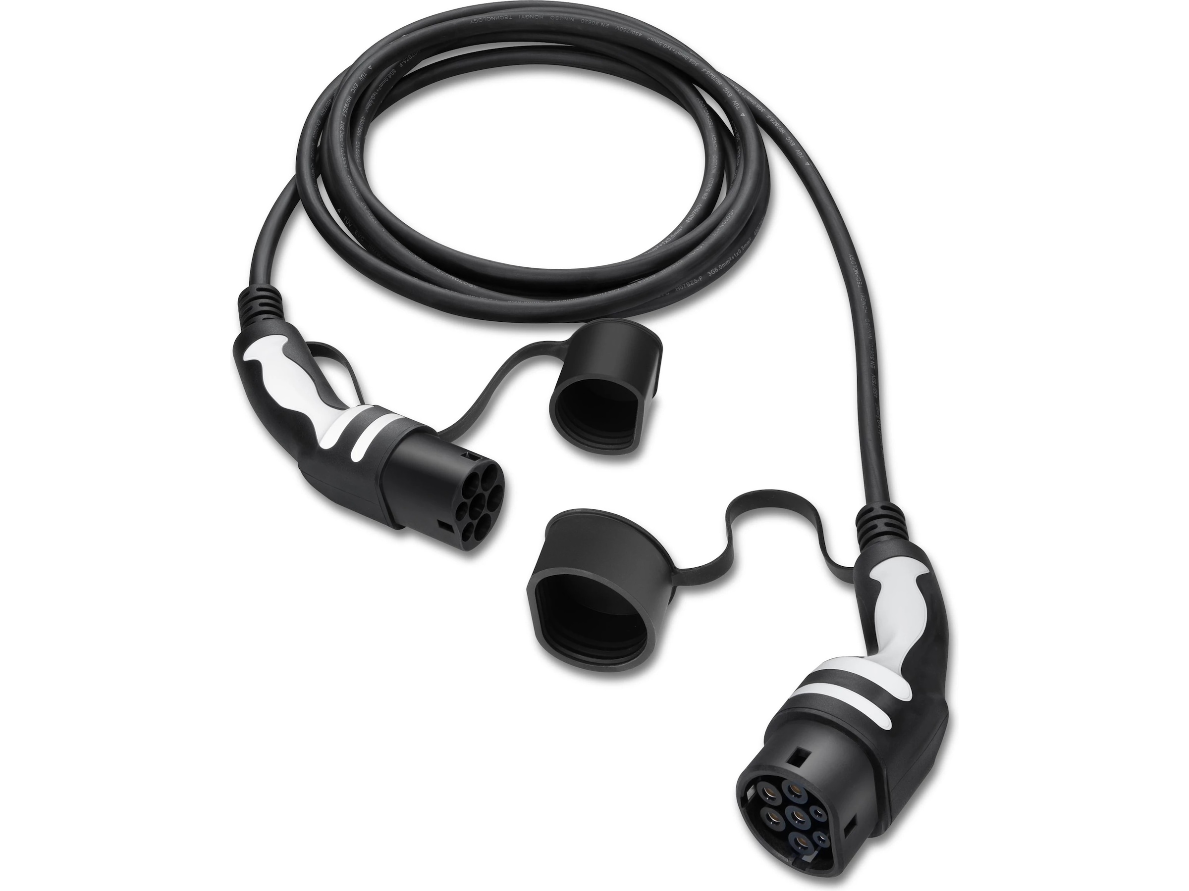 Freev EV-Charge 3000 Typ 2 laddningskabel 5m (svart/vit) Elektriska billaddningskablar