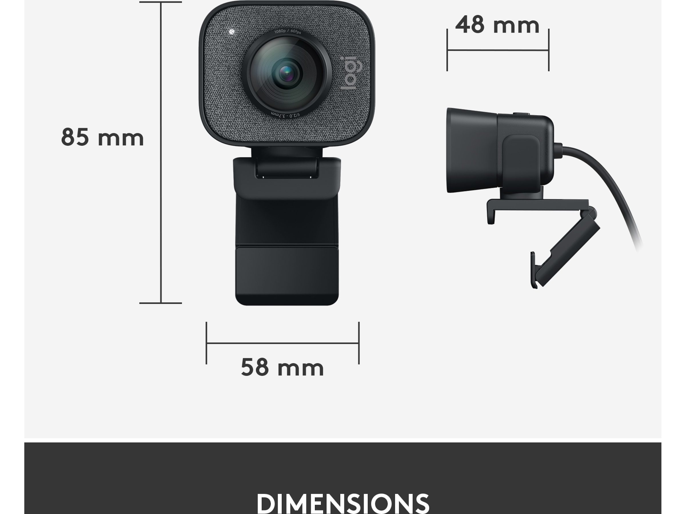 Logitech StreamCam Graphite Webbkamera