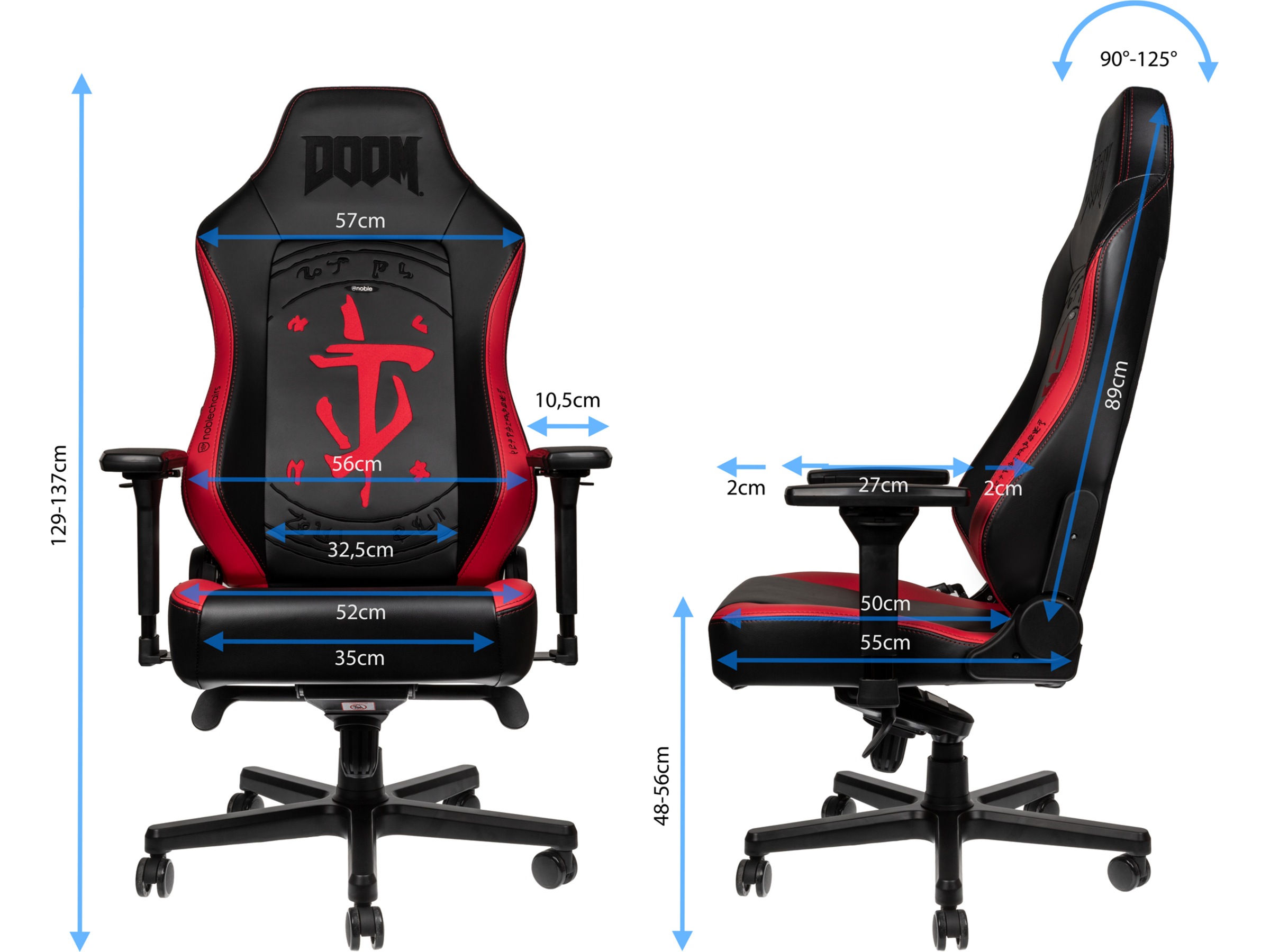 noblechairs HERO Gamingstol DOOM Edition KomplettFöretag.se