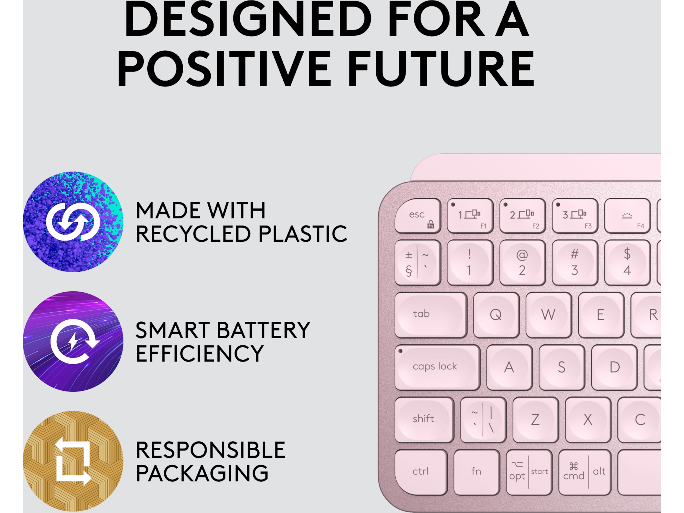 Logitech MX Keys Mini - ROSE. Tangentbord