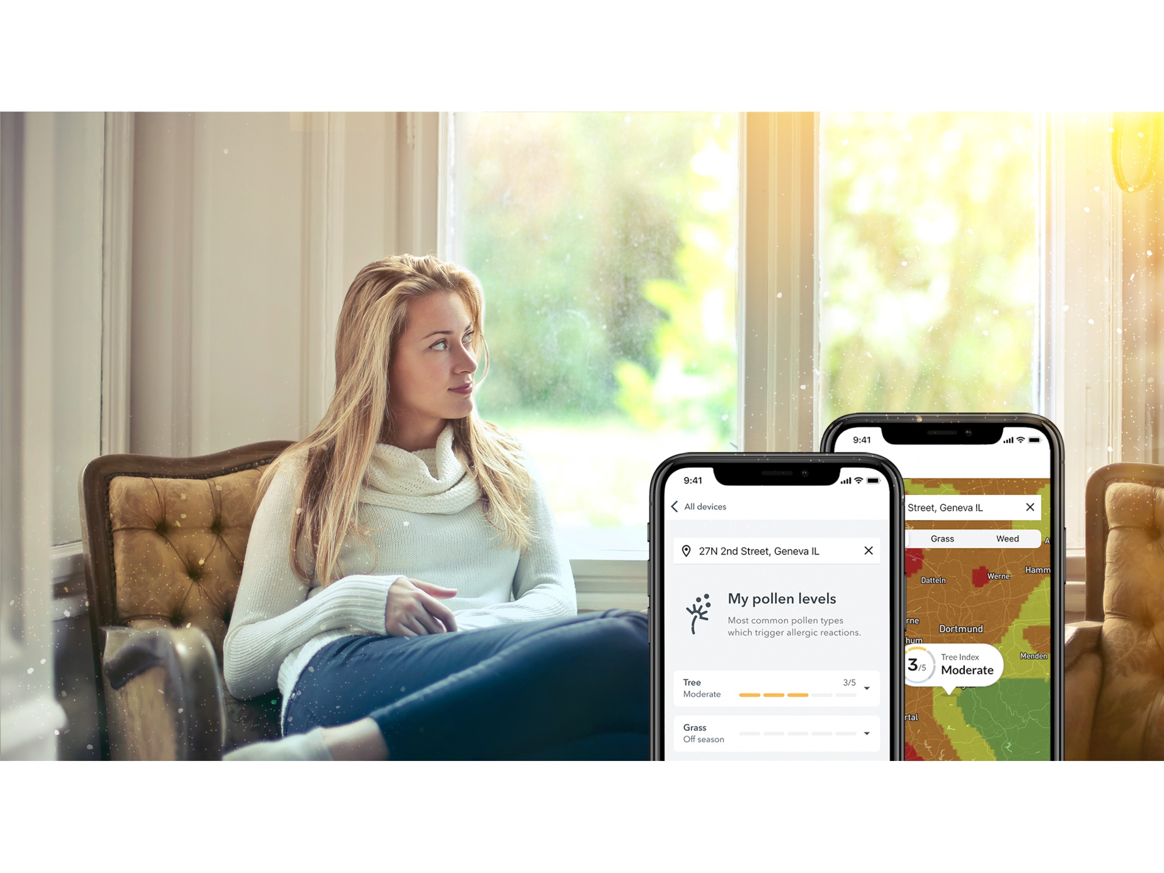 Airthings View Plus luftkvalitetsmätar (vit) Luftkvalitetsmätare