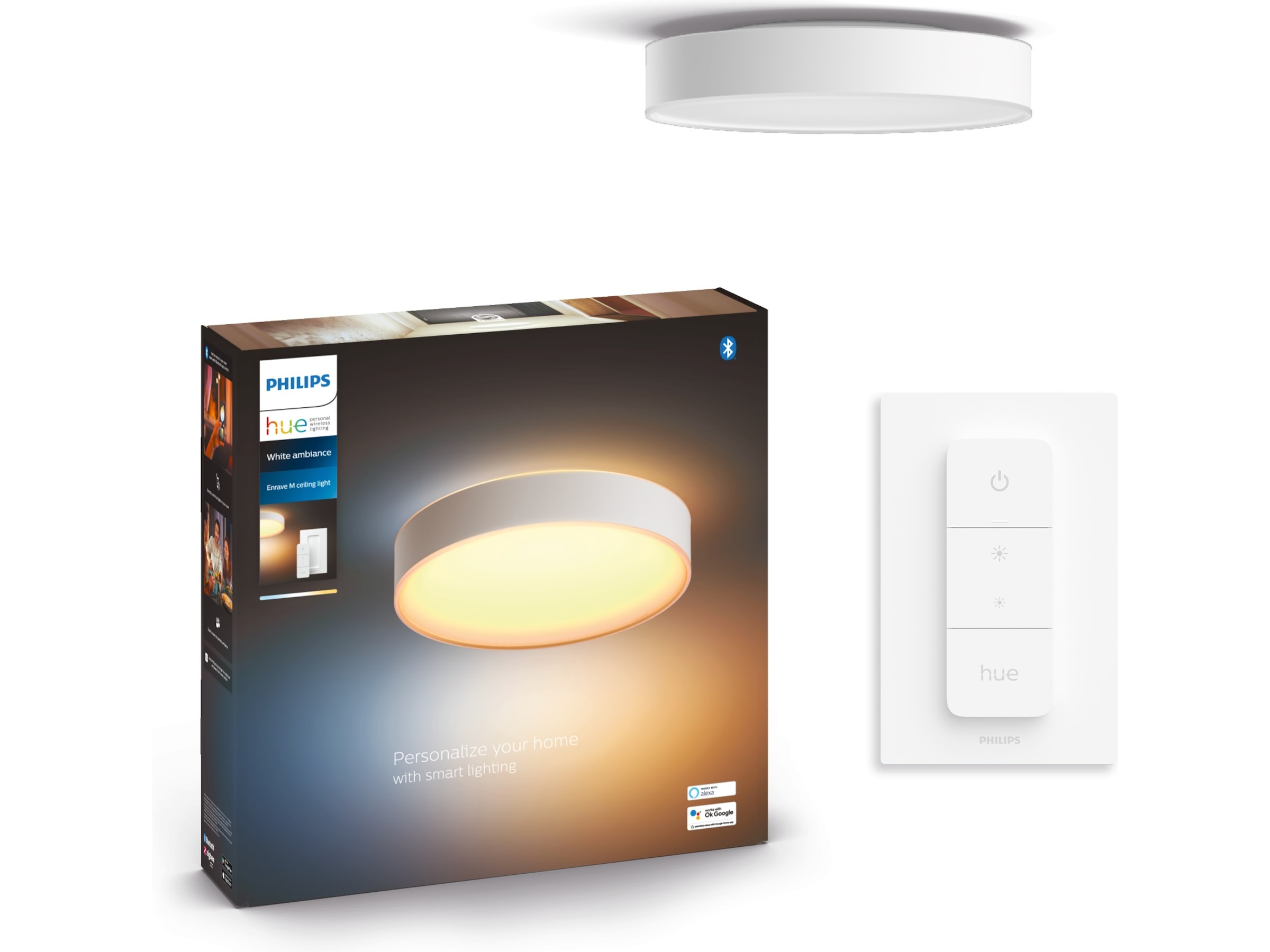 Philips Hue Enrave medium taklampa (vit) Taklampa