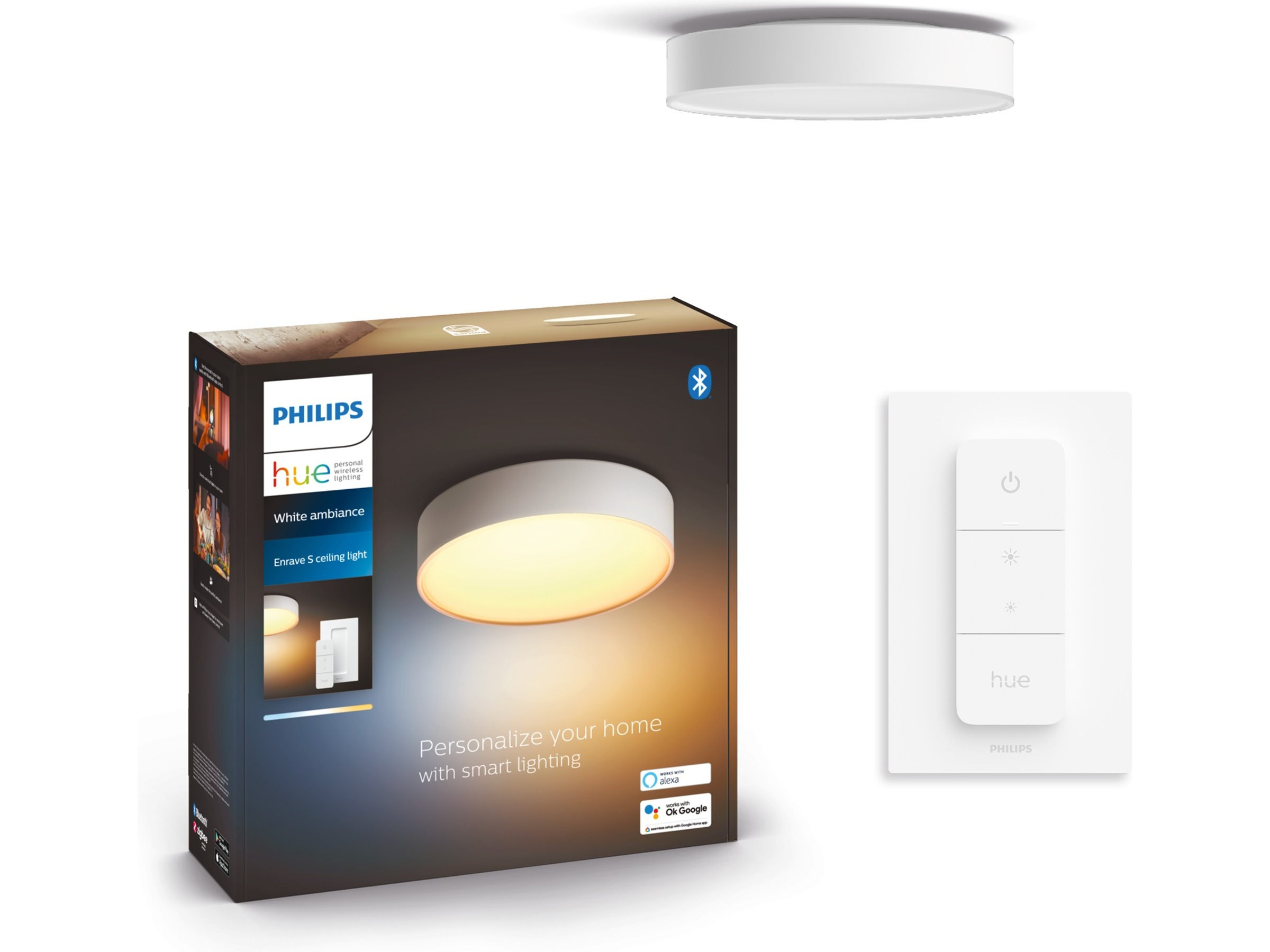 Philips Hue Enrave small taklampa (vit) Taklampa