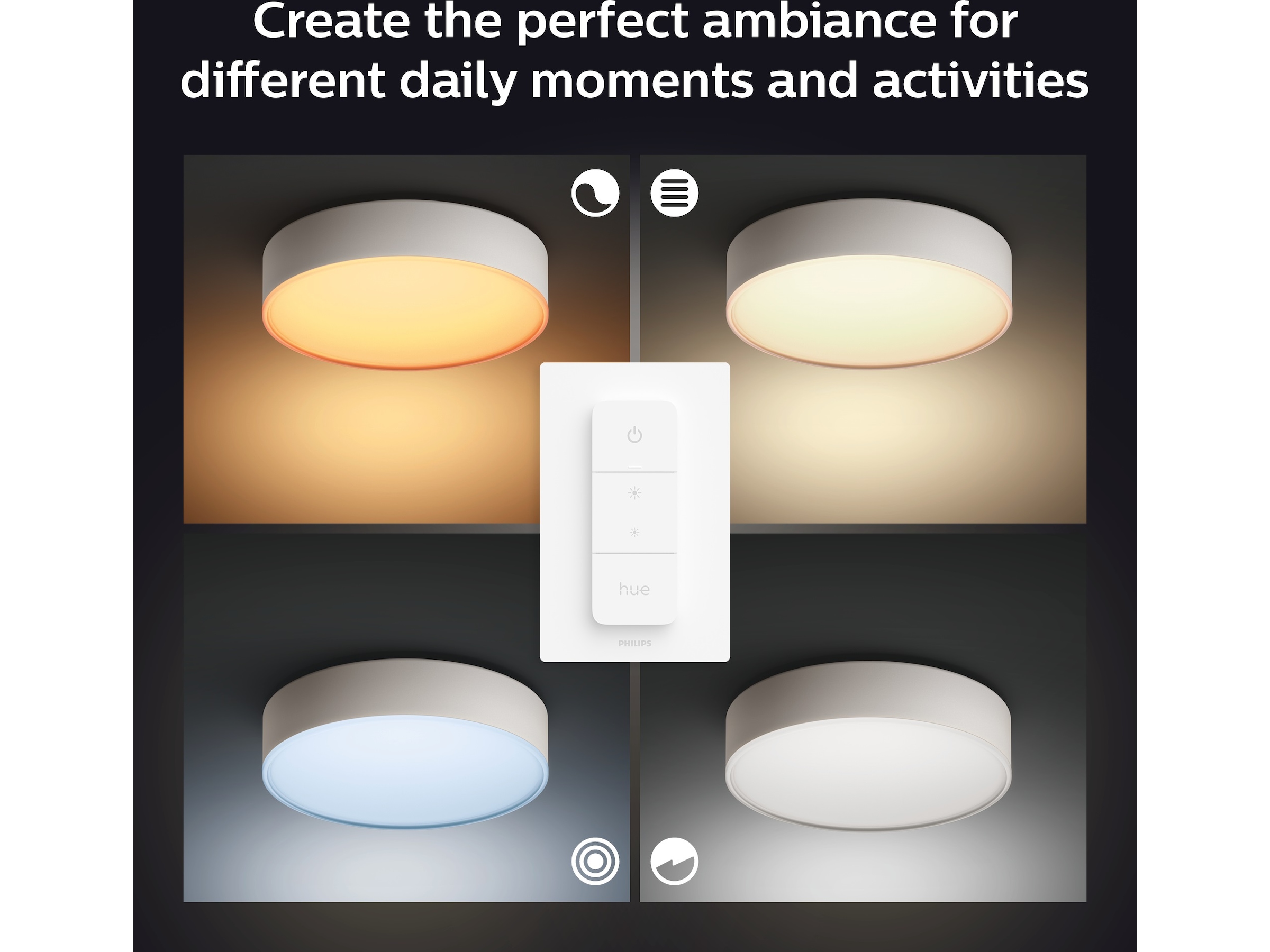 Philips Hue Enrave small taklampa (vit) Taklampa