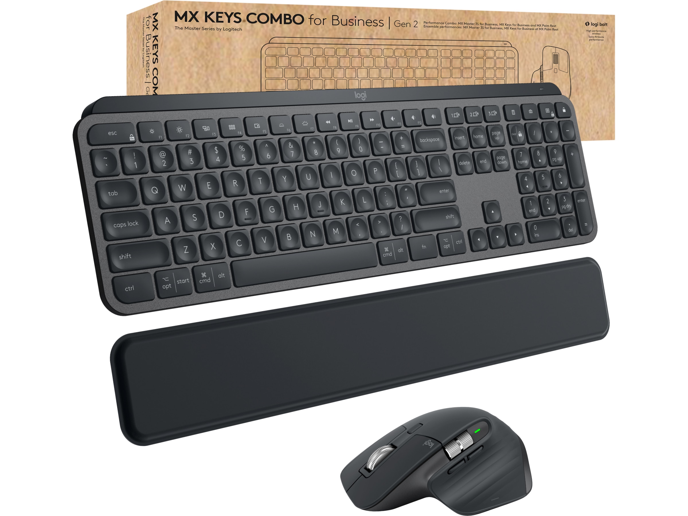 Logitech MX Keys Combo for Business Gen 2 (graphite) Tangentbord