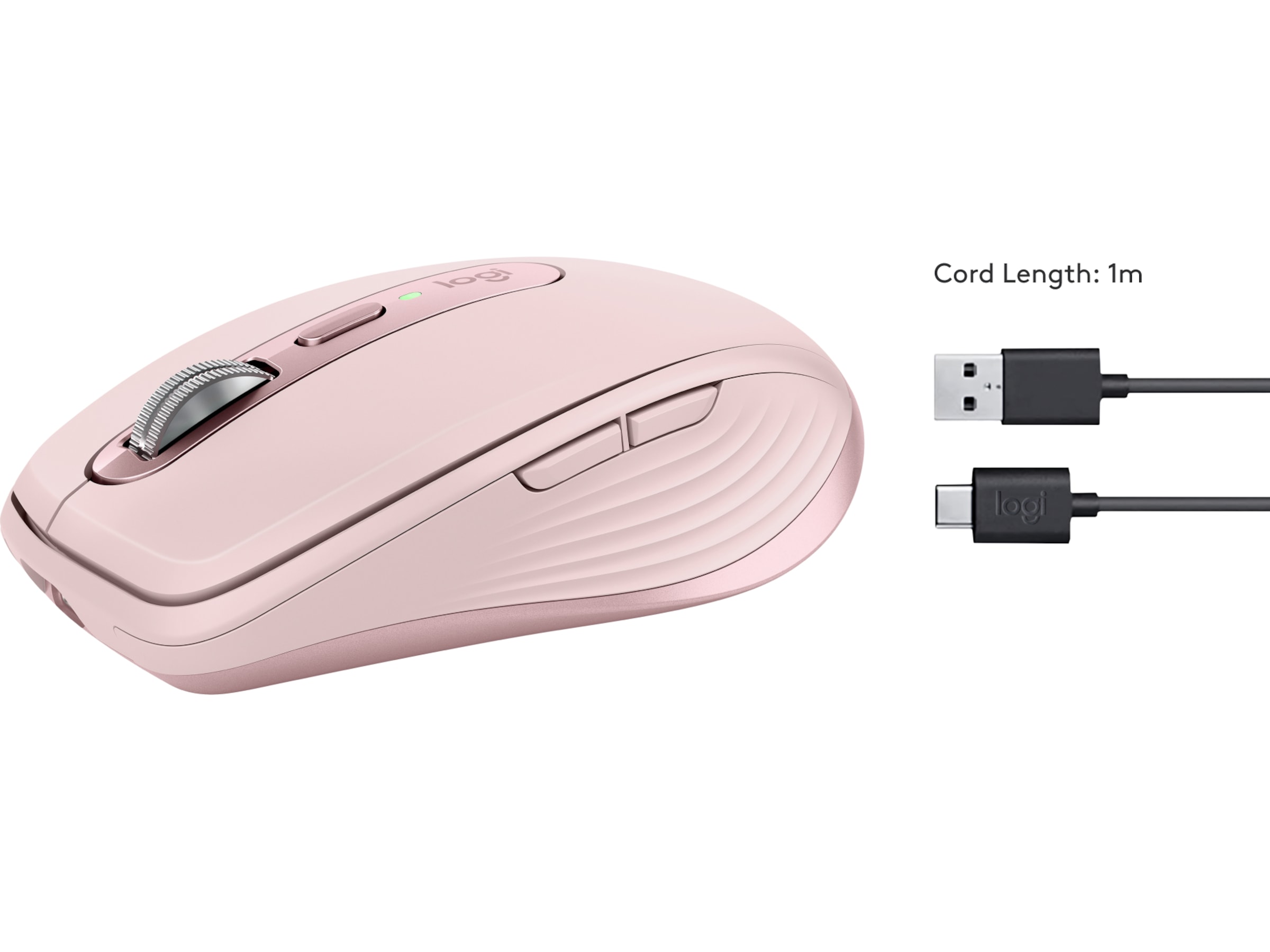 Logitech MX Anywhere 3S trådlös mus (rosa) Mus