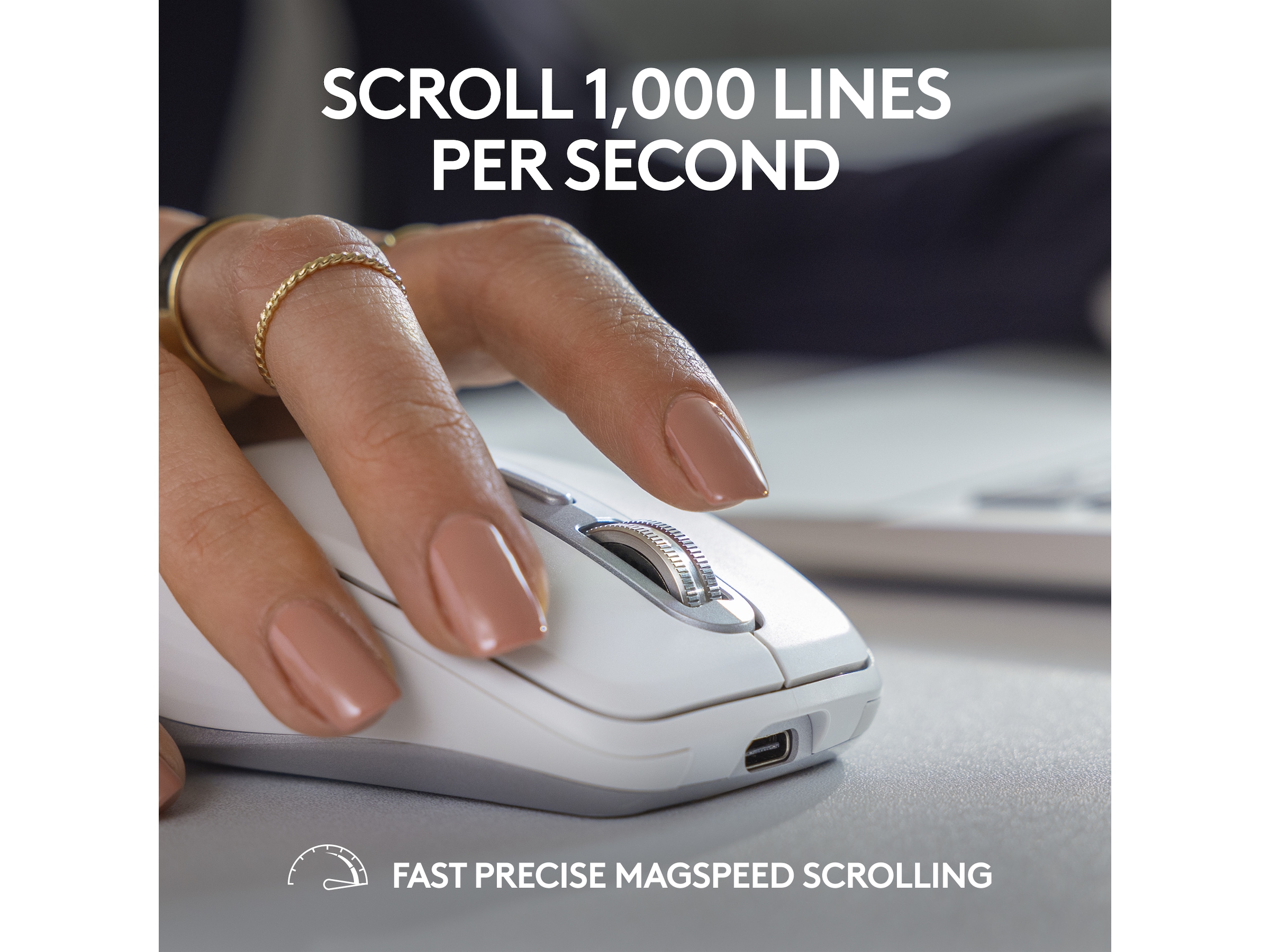 Logitech MX Anywhere 3S trådlös mus (pale grey) Mus