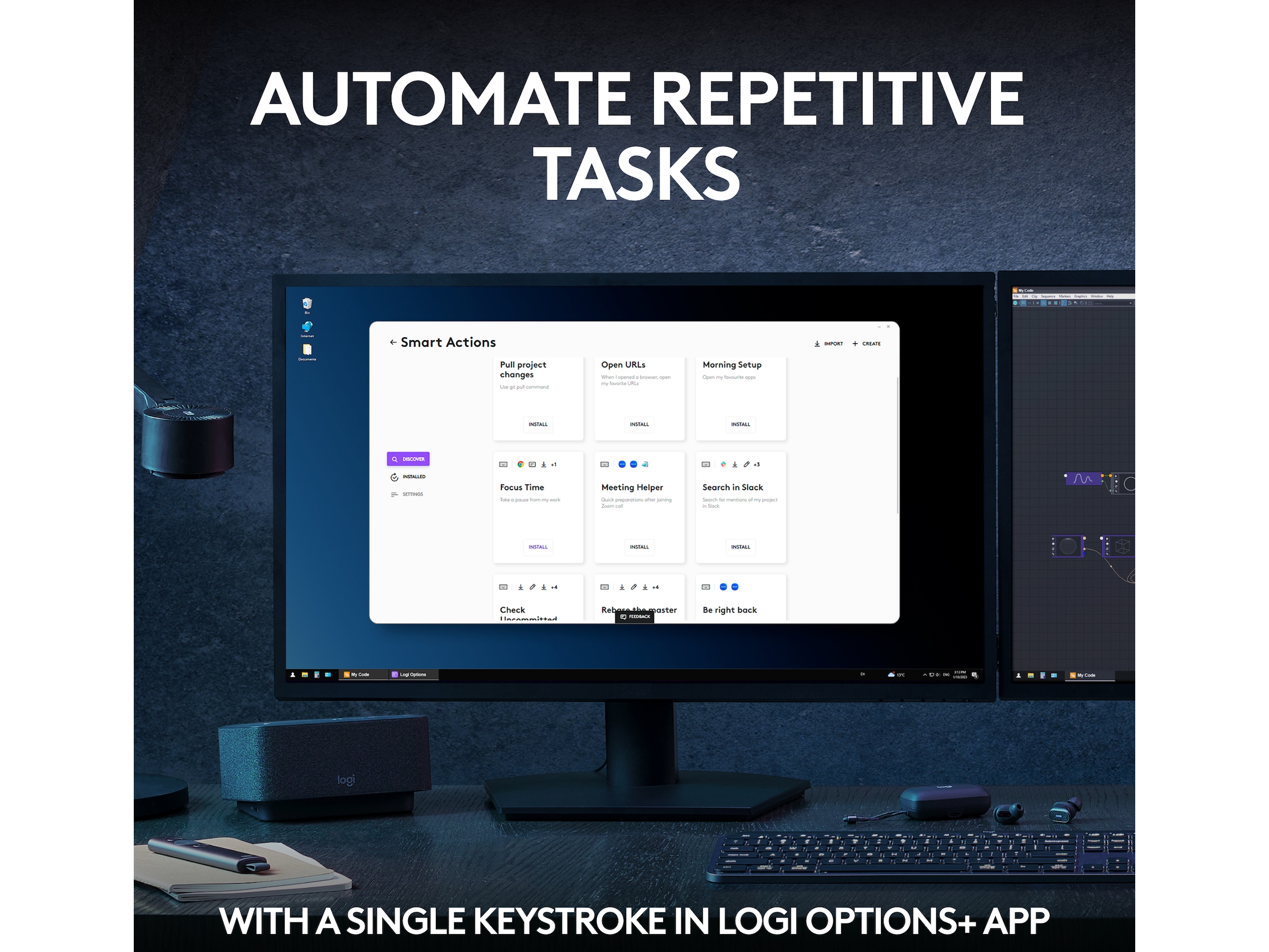 Logitech MX Keys S bundle (graphite) Tangentbord