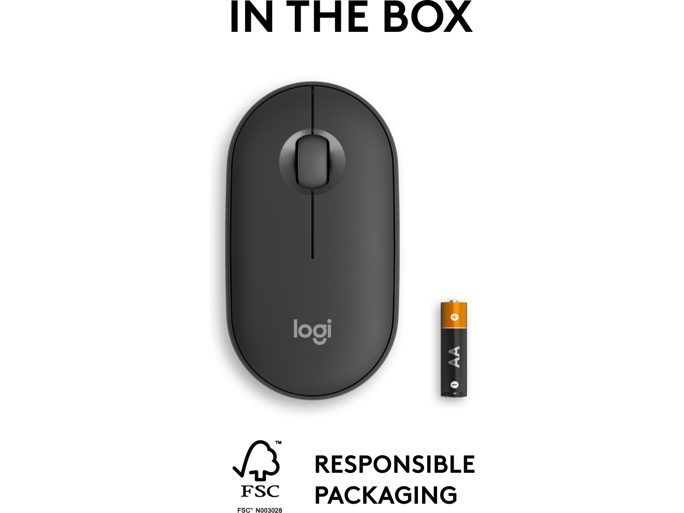 Pebble Mouse 2 M350s (svart) Mus