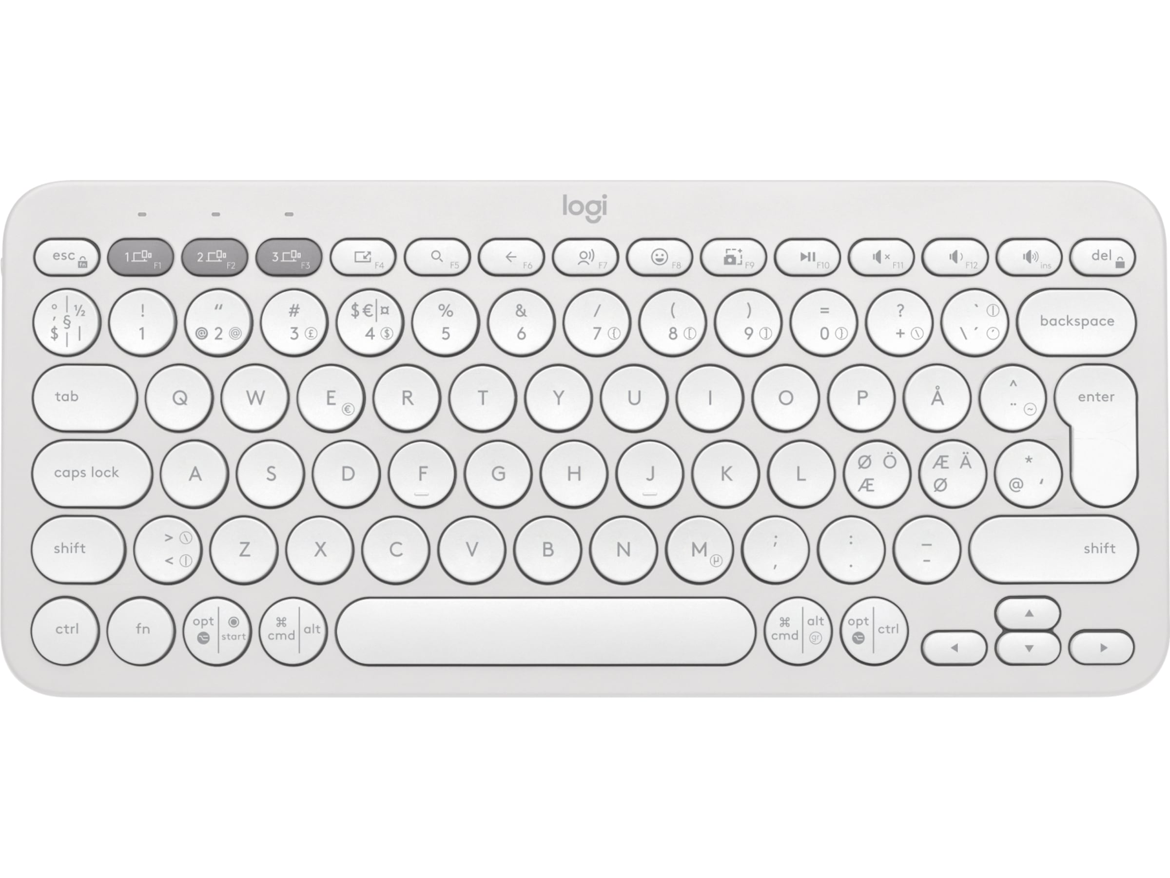 Pebble Keys 2 K380s (vit) Tangentbord