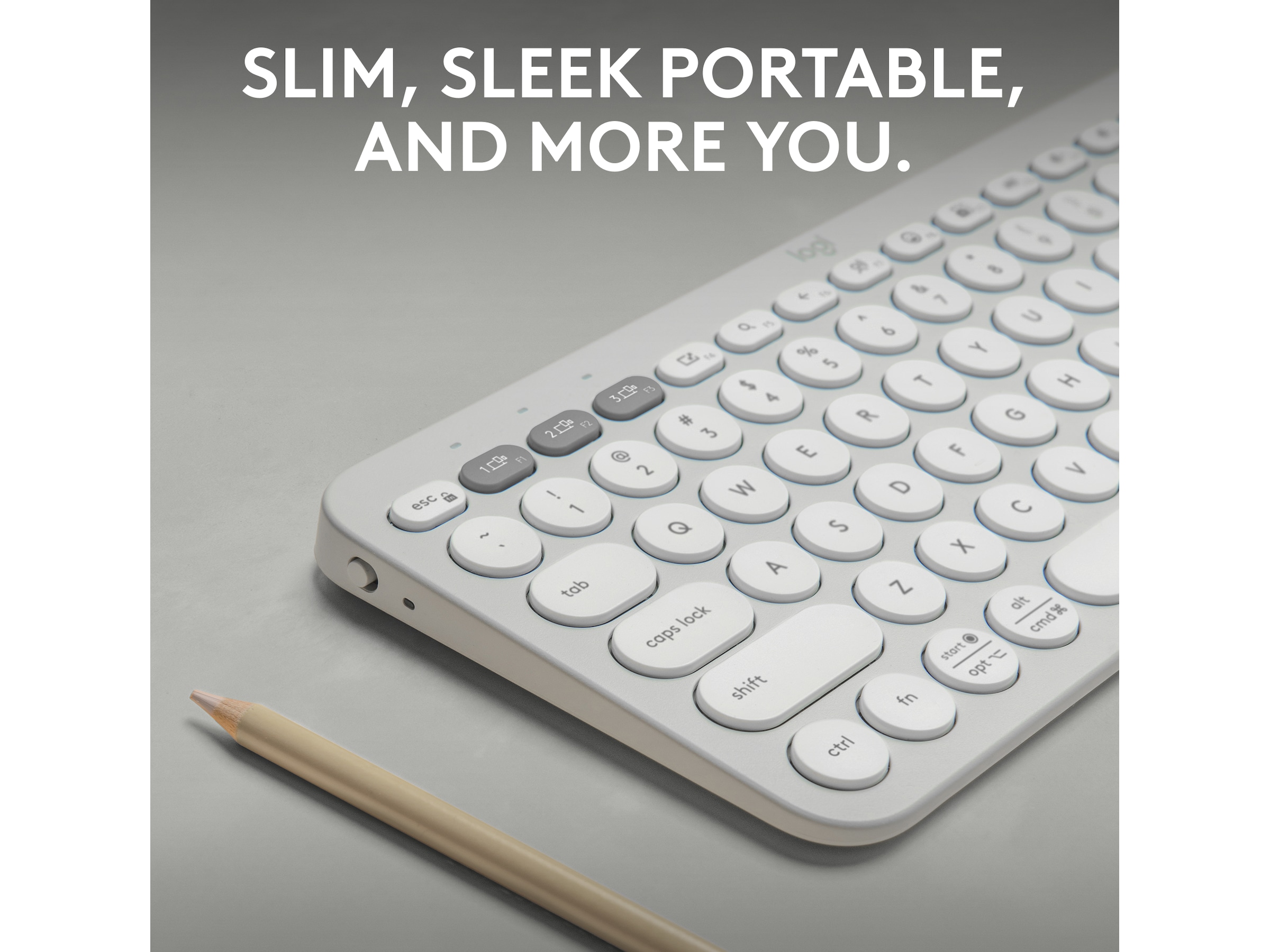 Pebble Keys 2 K380s (vit) Tangentbord