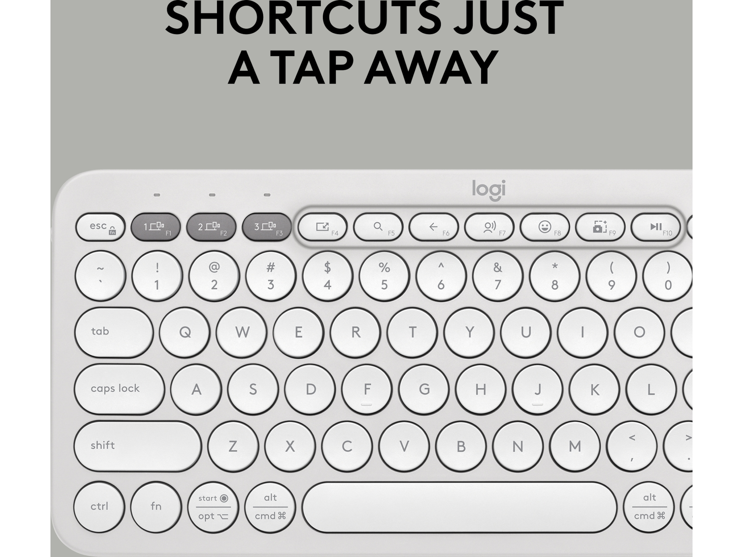 Pebble Keys 2 K380s (vit) Tangentbord