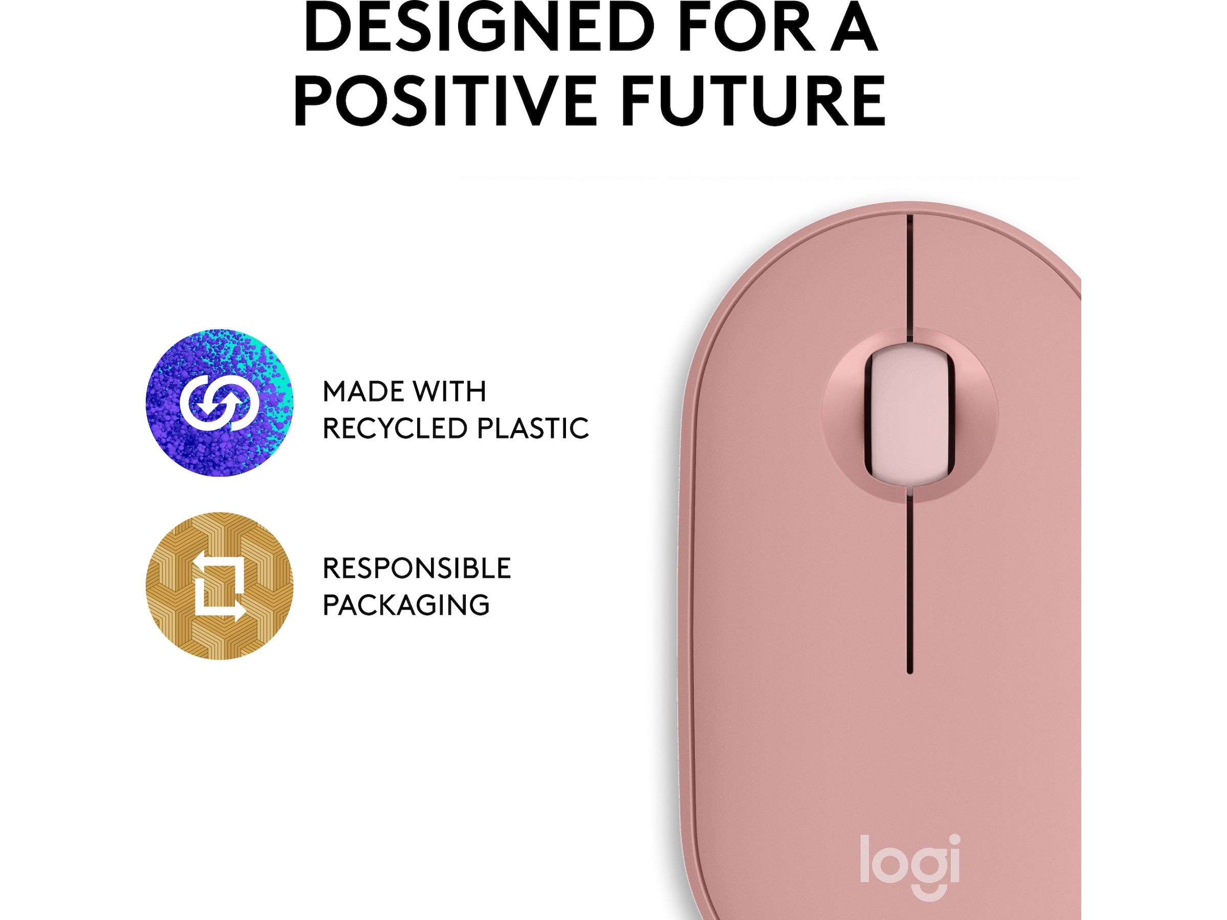 Pebble Mouse 2 M350s (rose) Mus