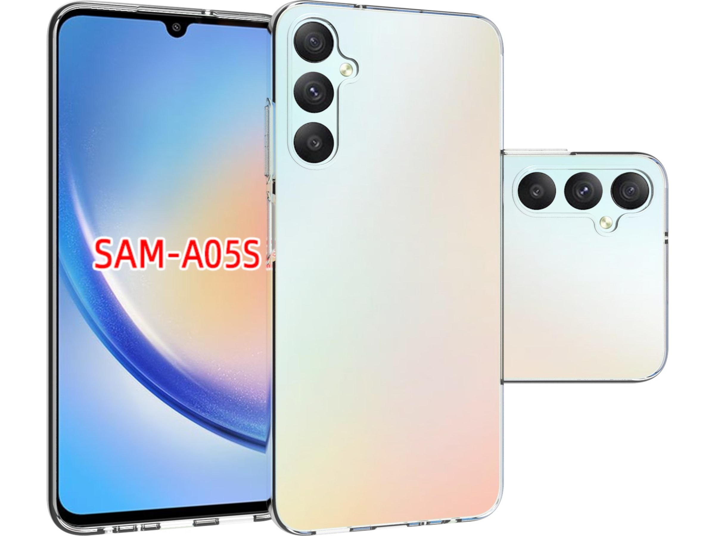 iiglo Galaxy A05S Silikonskydd (transparent) Skydd